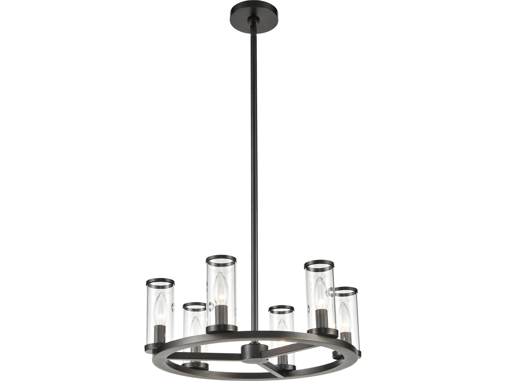 Alora Lighting Revolve 6-Light Urban Bronze Cylinder Chandelier