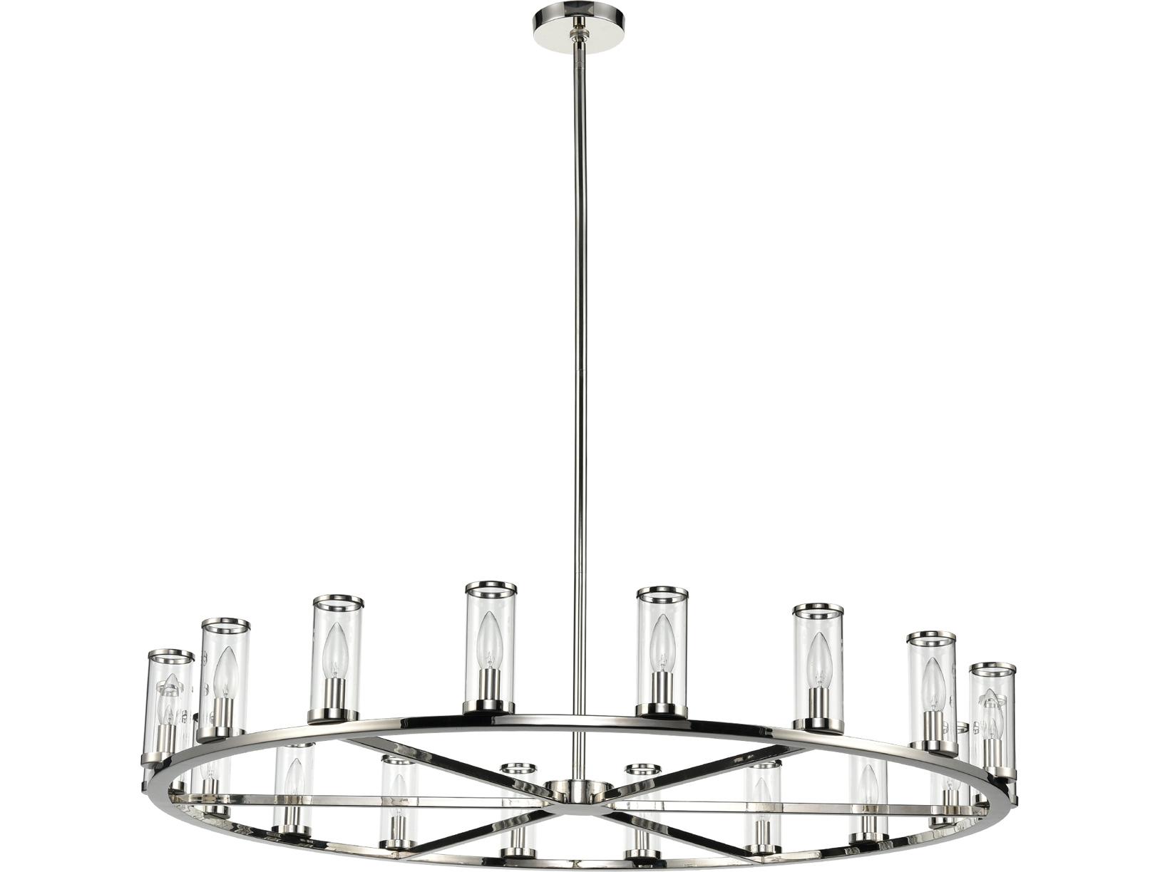 Alora Lighting Revolve 18-Light Polished Nickel Cylinder Chandelier