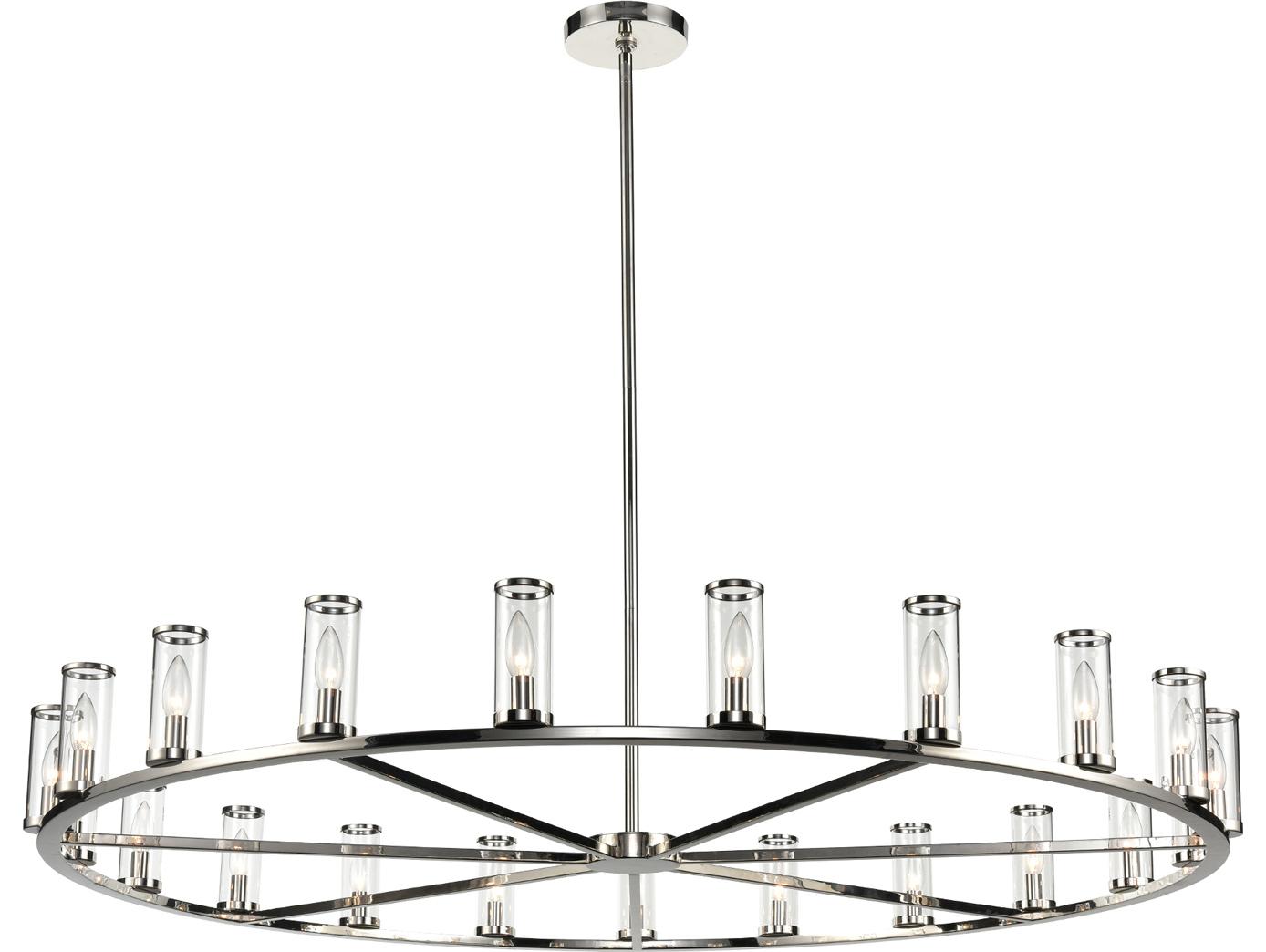 Alora Lighting Revolve 21-Light Polished Nickel Cylinder Chandelier