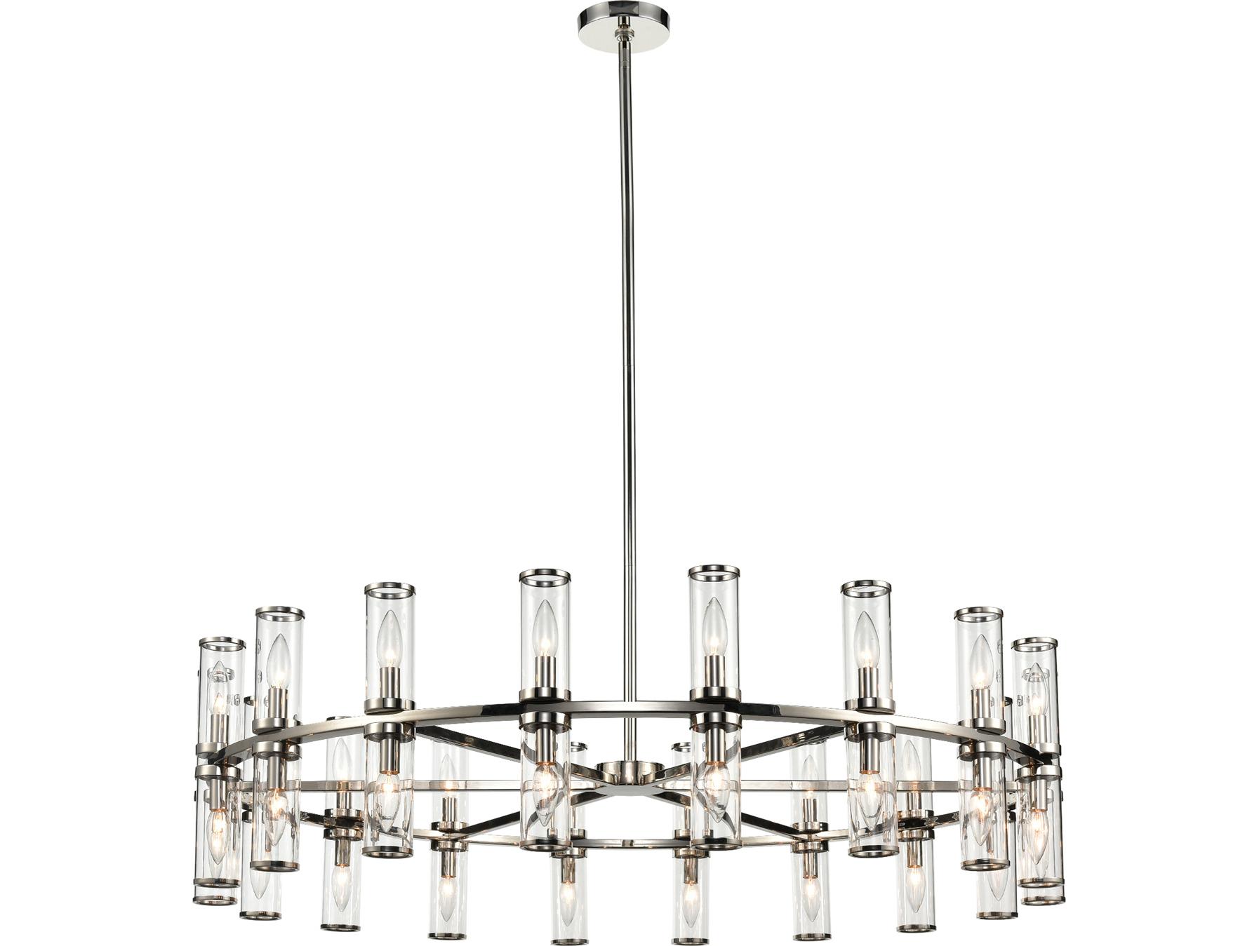 Alora Lighting Revolve 36-Light Polished Nickel Cylinder Chandelier