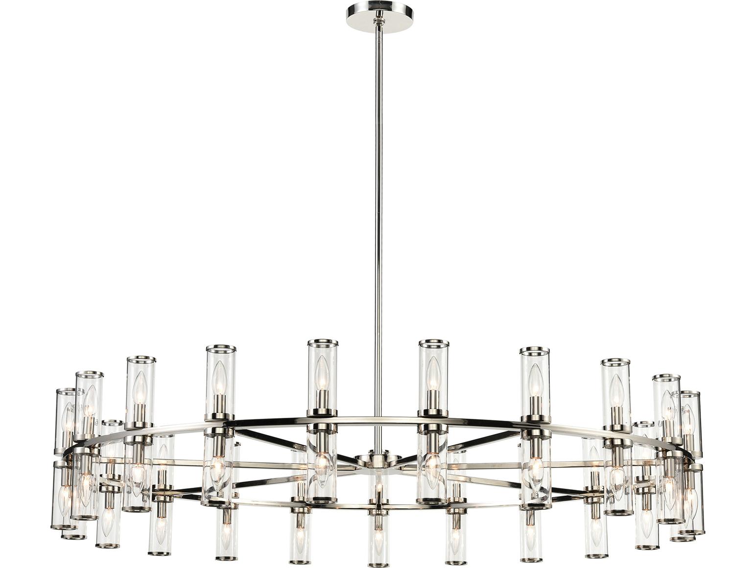 Alora Lighting Revolve 42-Light Polished Nickel Cylinder Chandelier