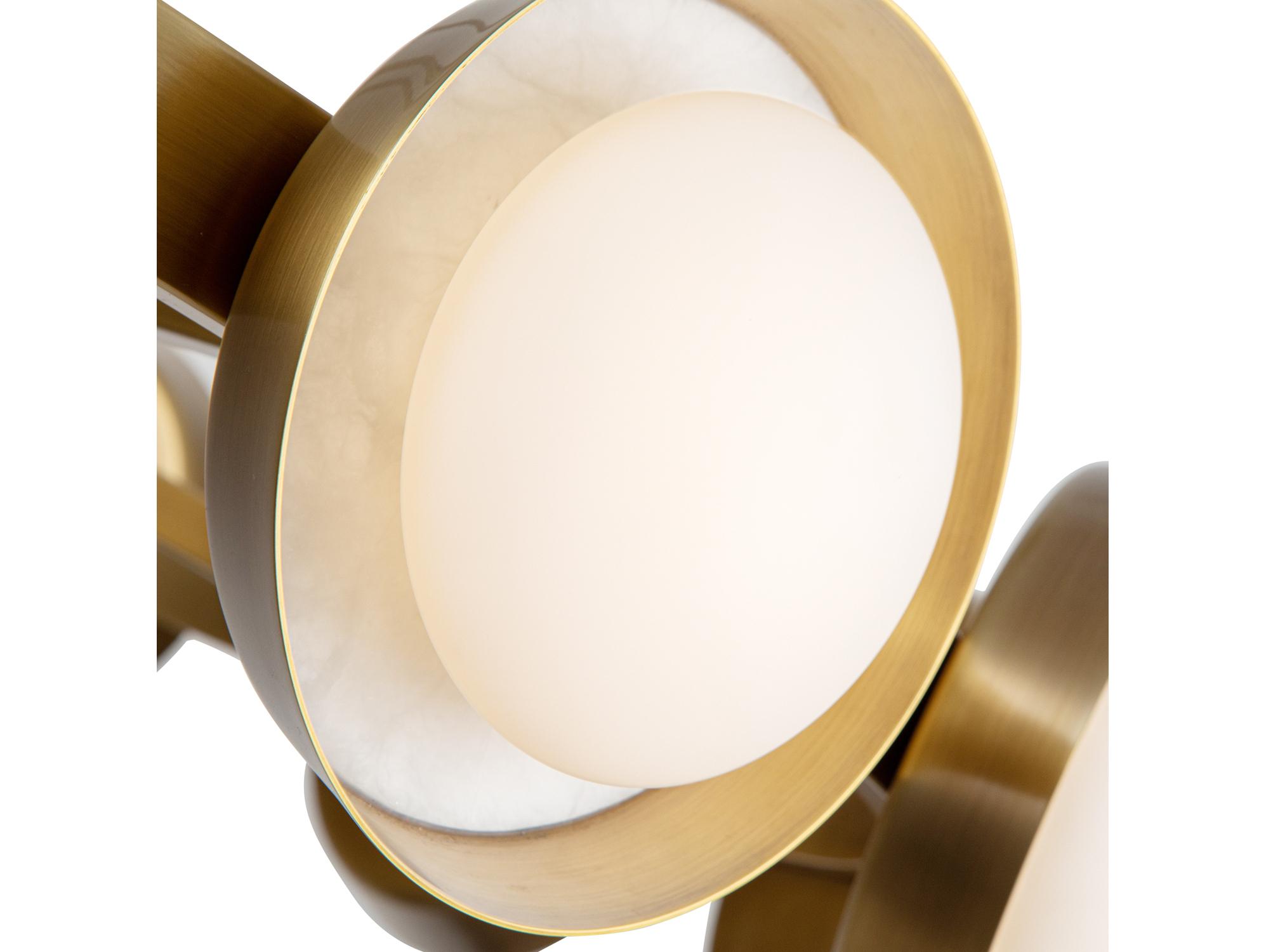 Alora Lighting Alonso Vintage Brass Round Chandelier