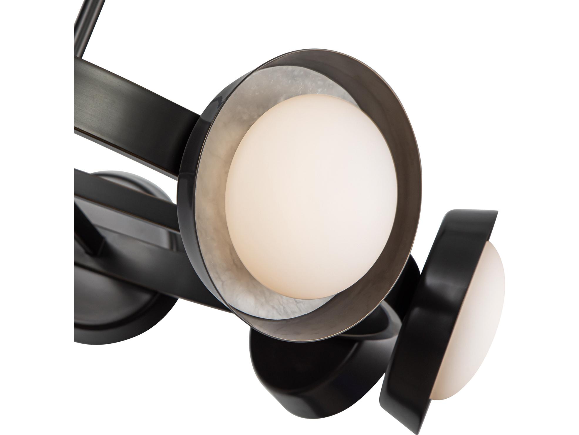 Alora Lighting Alonso Urban Bronze Black Round Chandelier