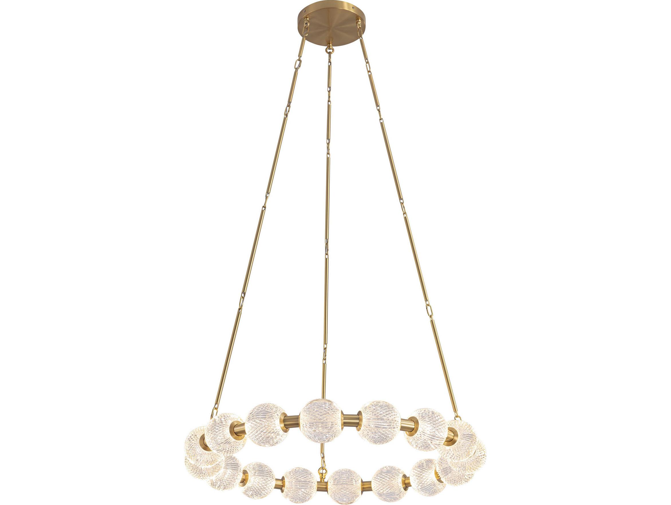 Alora Lighting Marni Natural Brass Geometric Round Chandelier