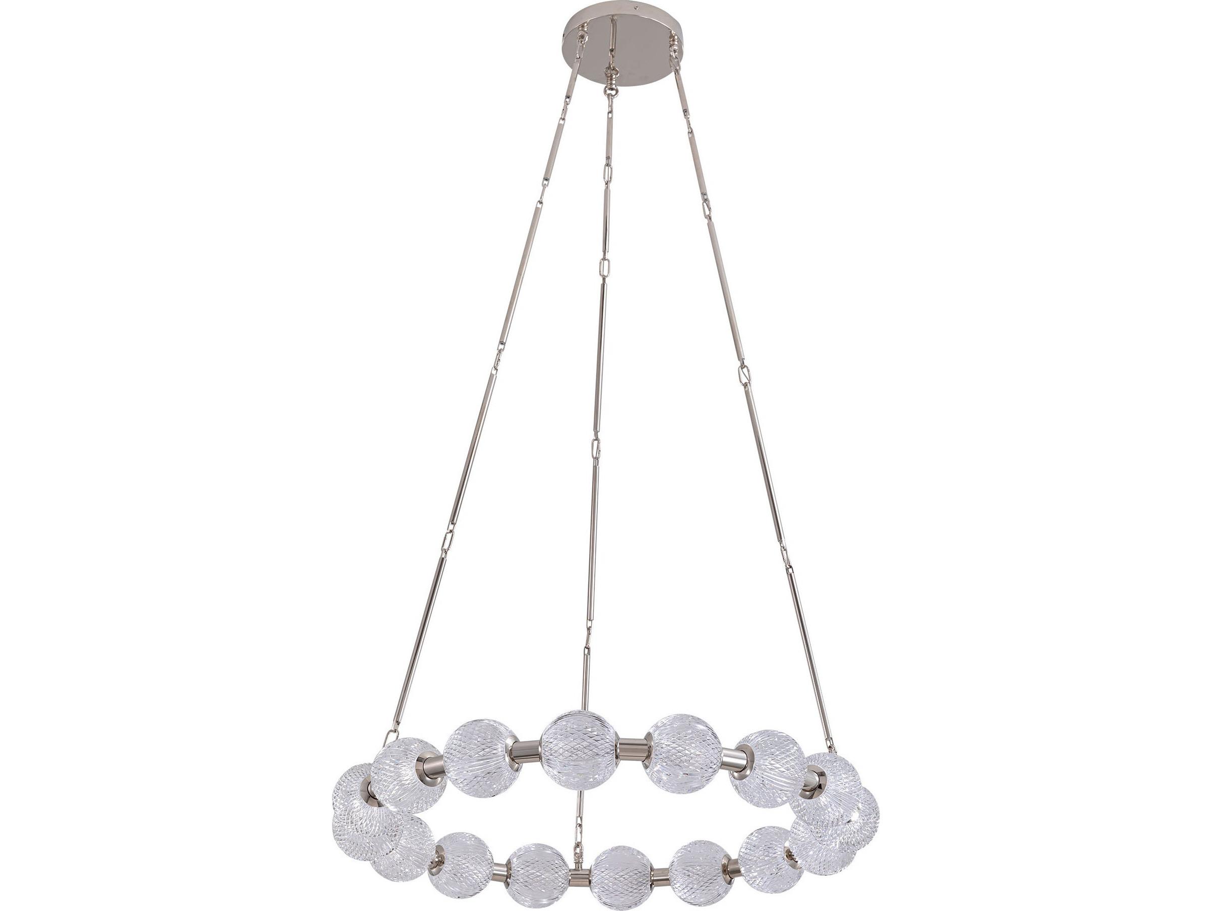 Alora Lighting Marni Polished Nickel Geometric Round Chandelier