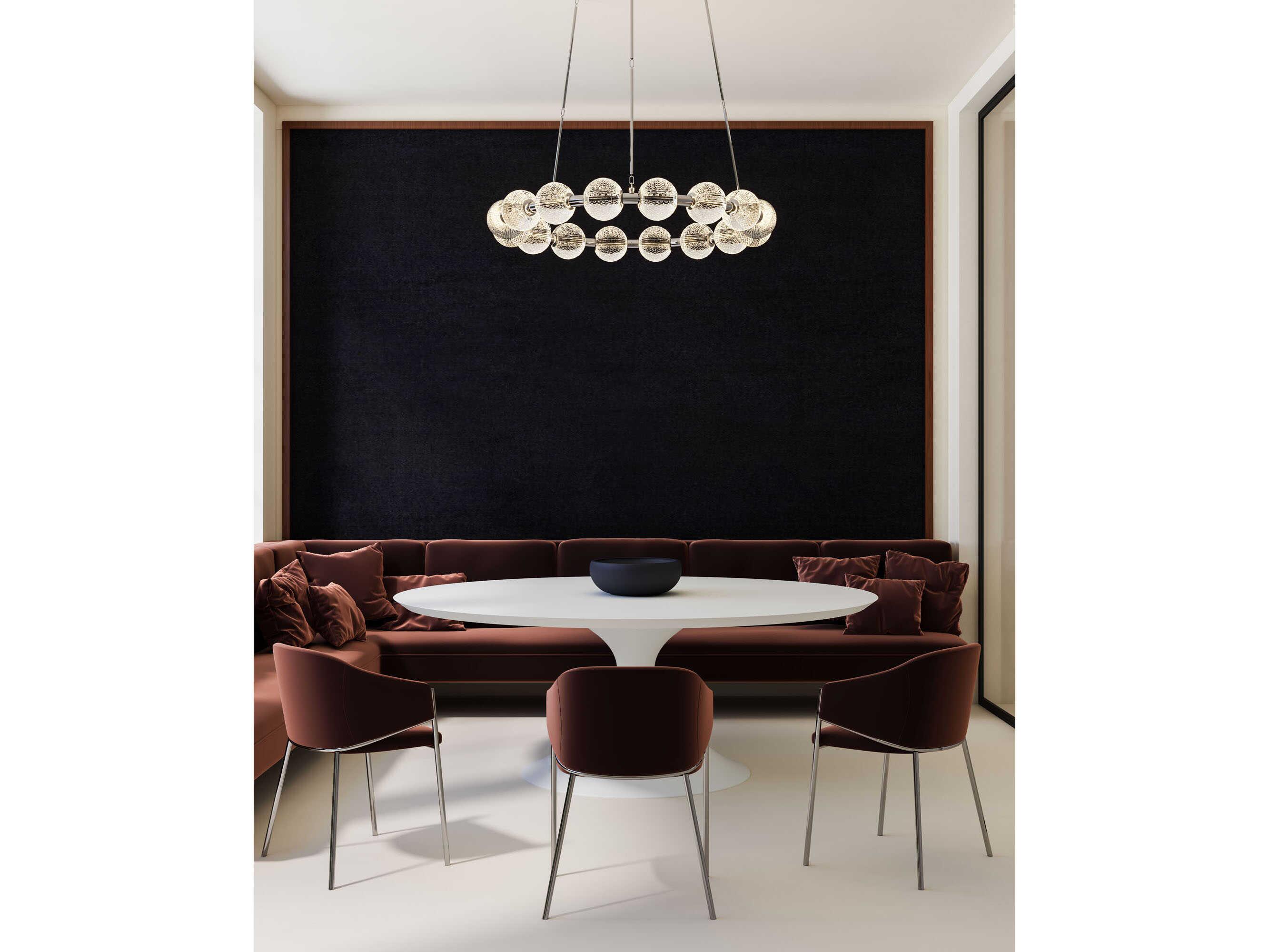 Alora Lighting Marni Polished Nickel Geometric Round Chandelier