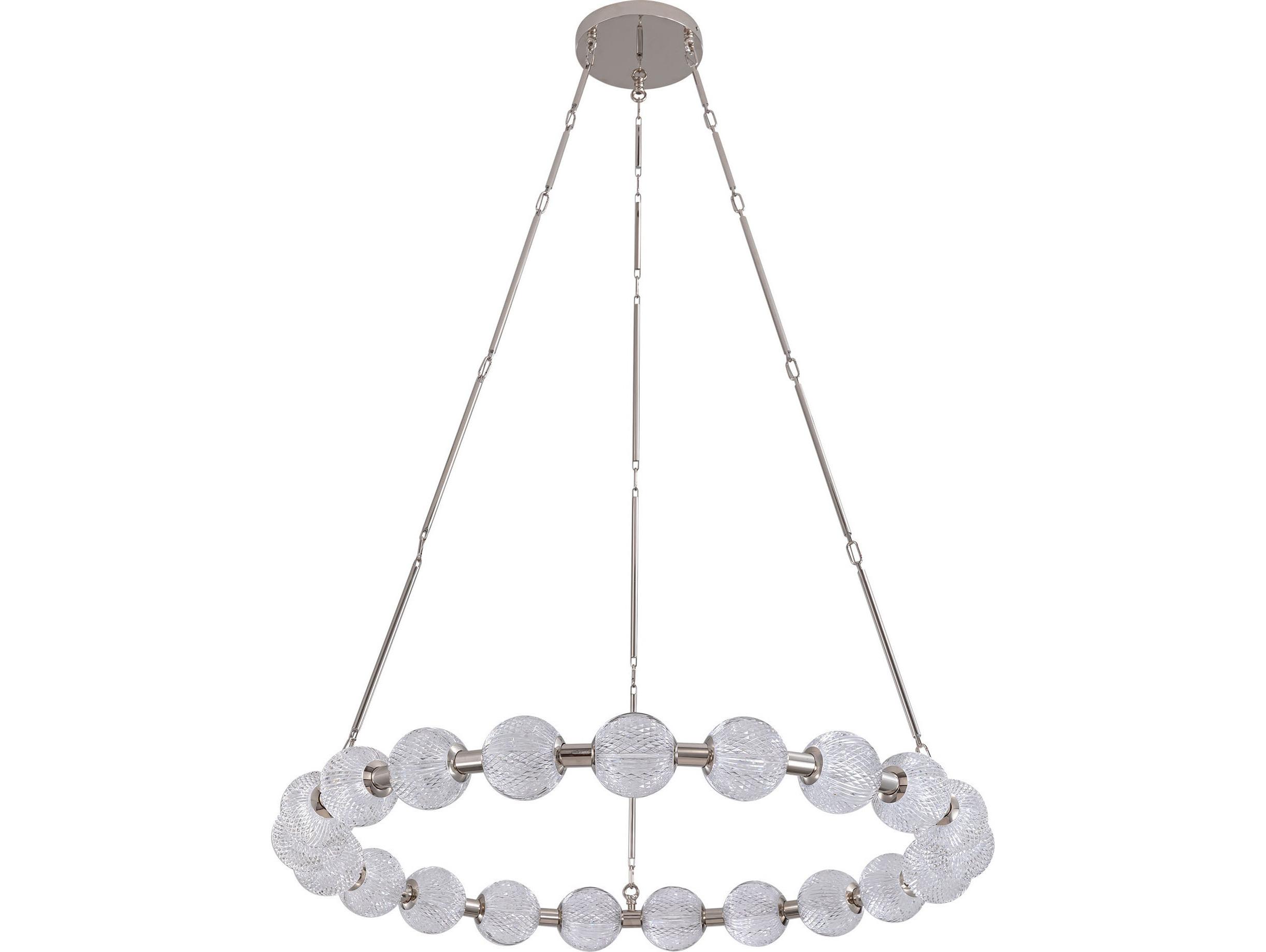 Alora Lighting Marni Polished Nickel Geometric Round Chandelier