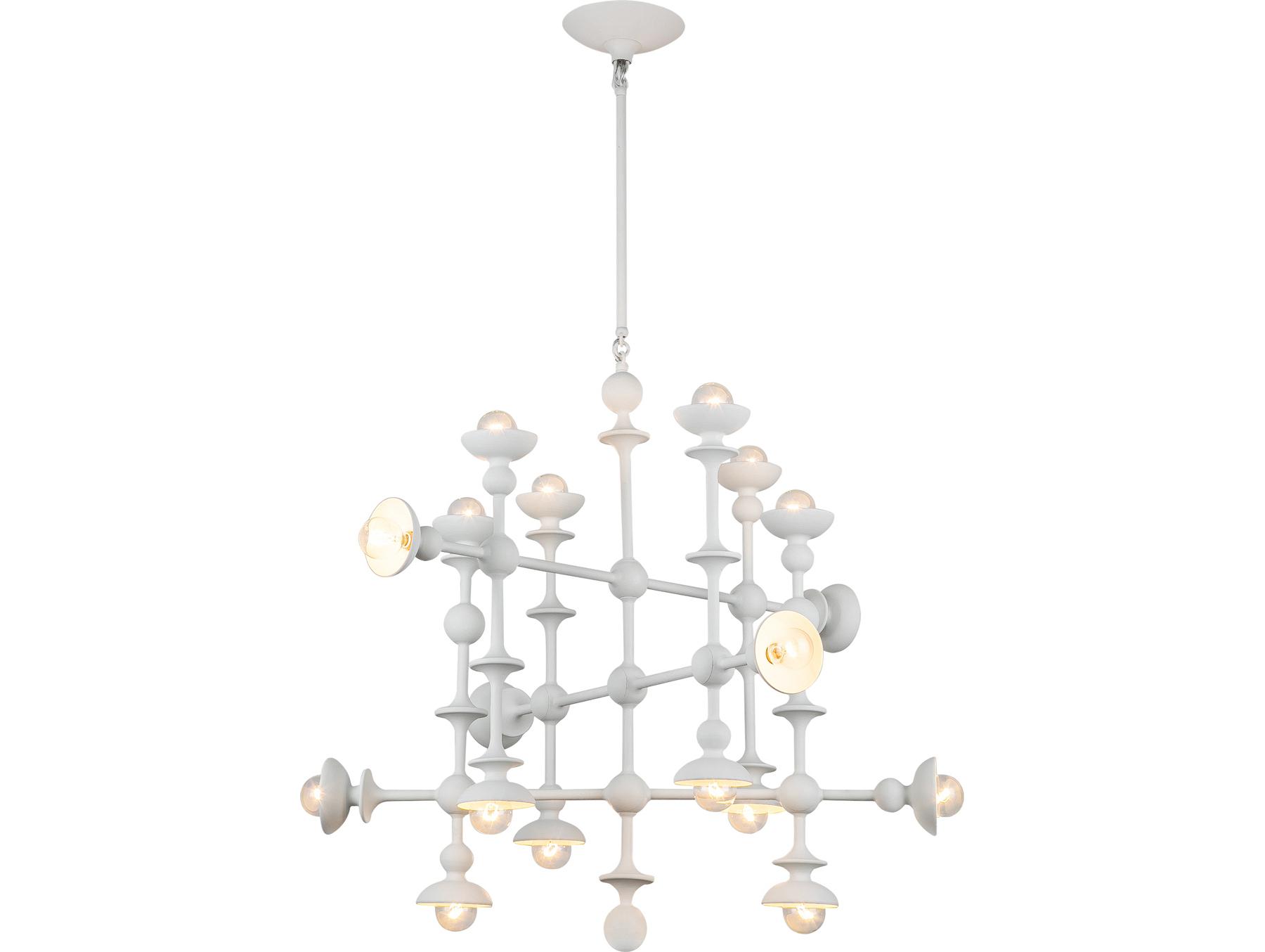 Alora Lighting Cadence 18-Light Antique White Geometric Chandelier