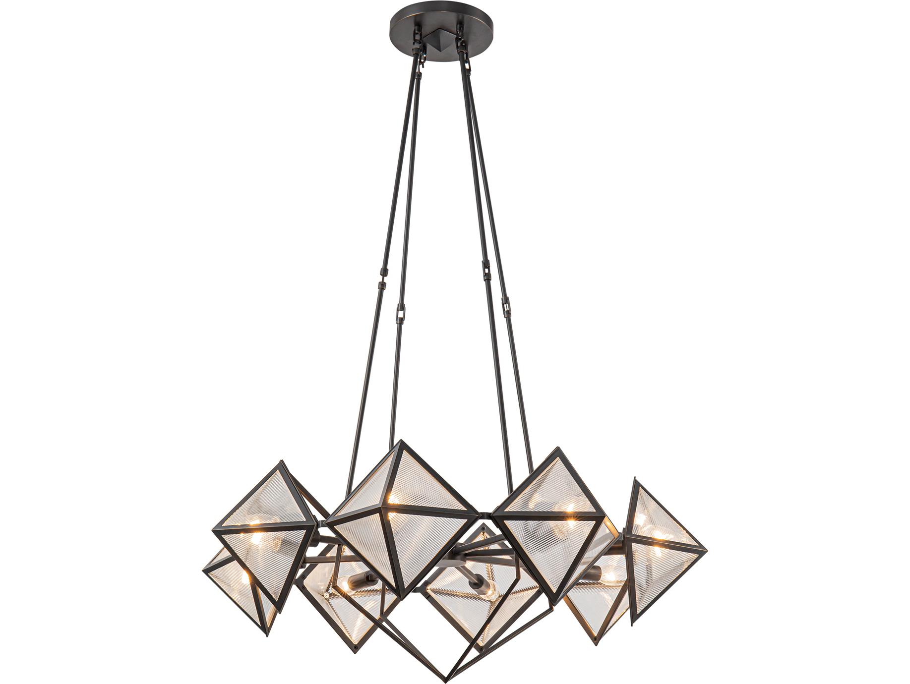 Alora Lighting Cairo 8-Light Urban Bronze Geometric Chandelier