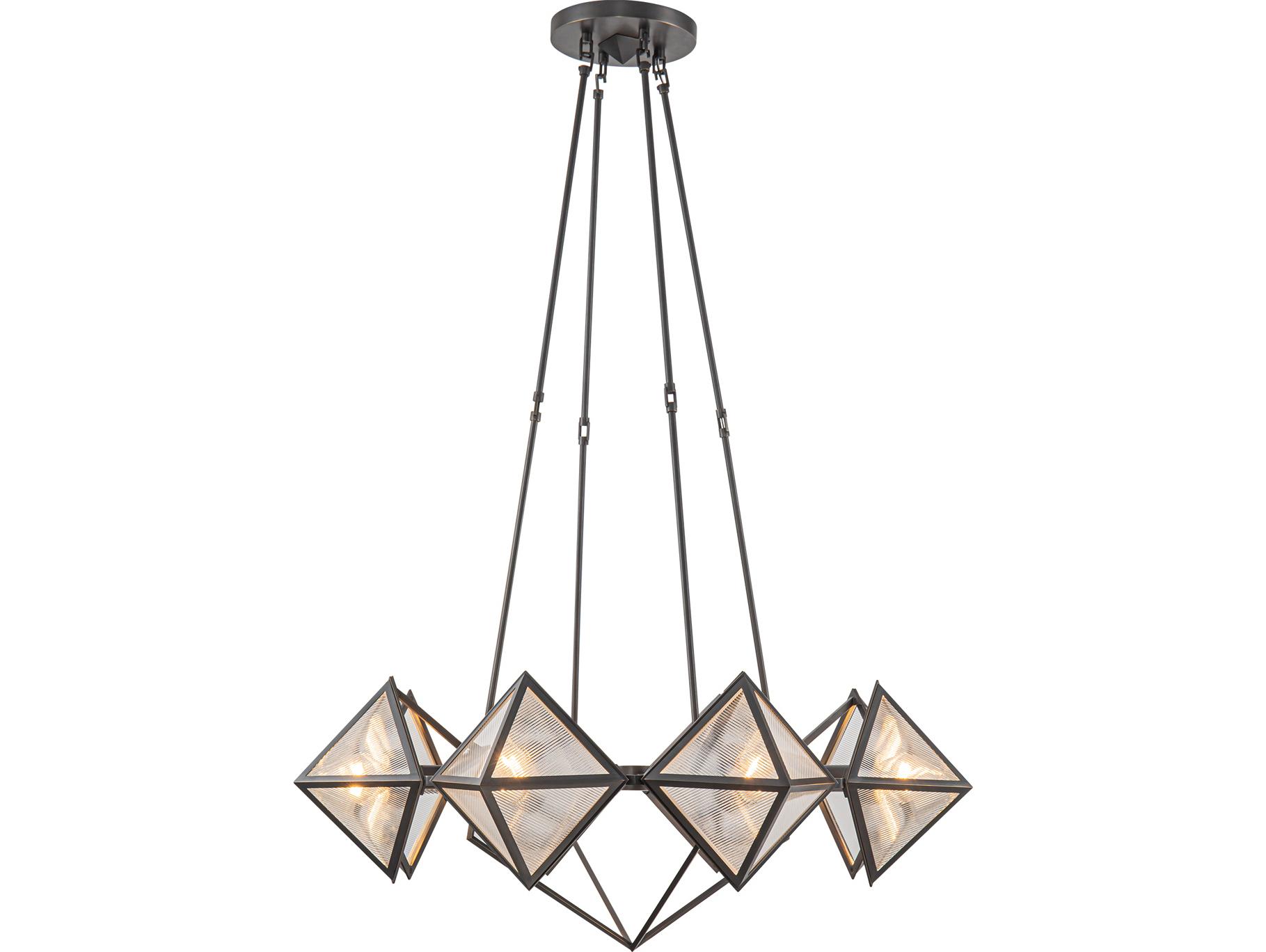 Alora Lighting Cairo 8-Light Urban Bronze Geometric Chandelier