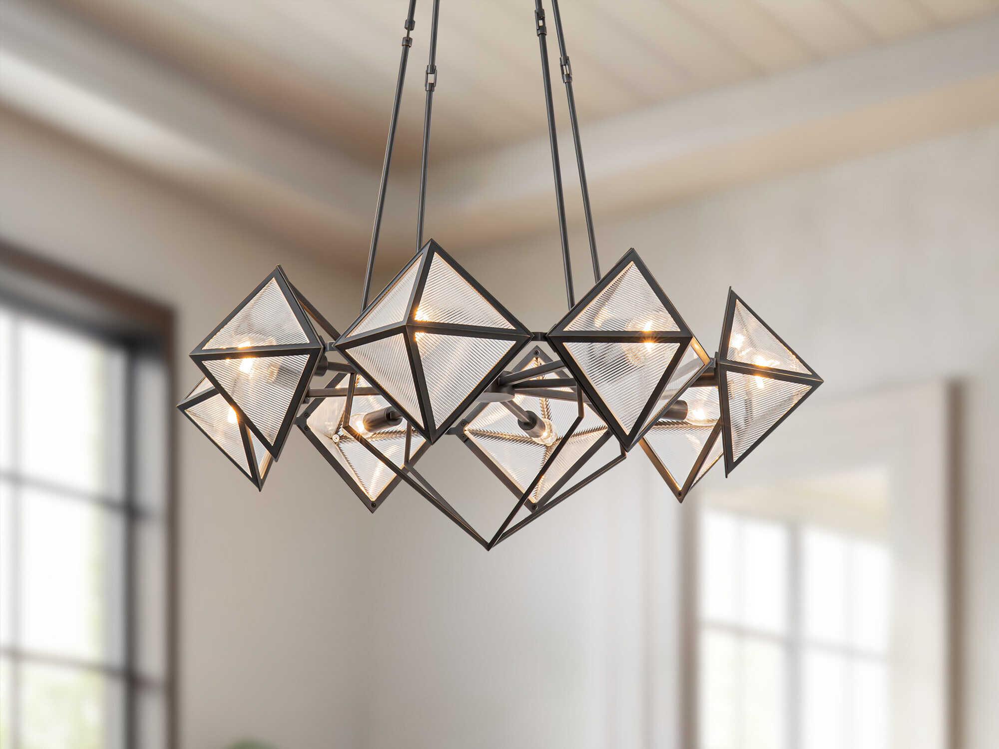 Alora Lighting Cairo 8-Light Urban Bronze Geometric Chandelier