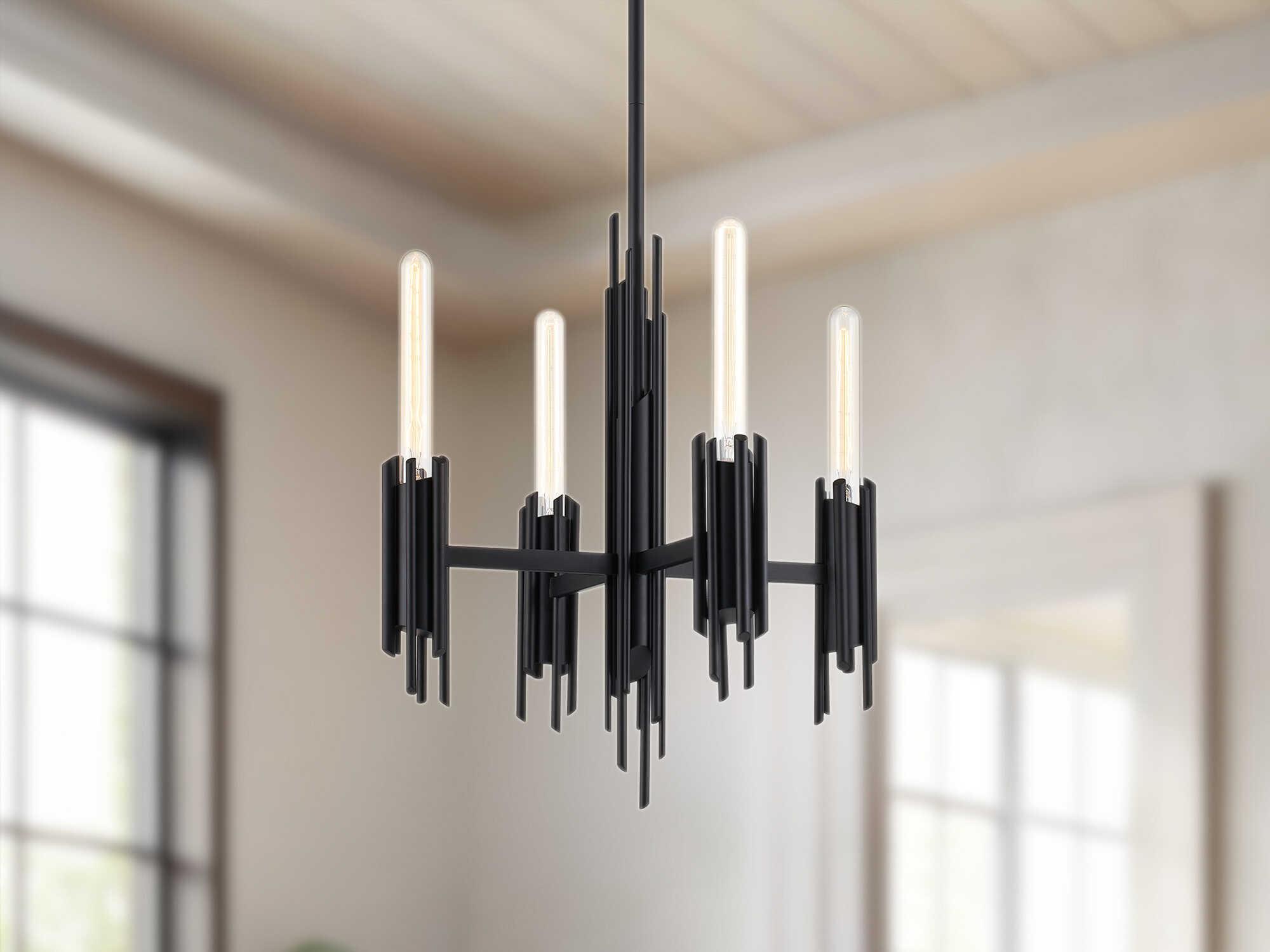 Alora Lighting Torres 4-Light Matte Black Chandelier