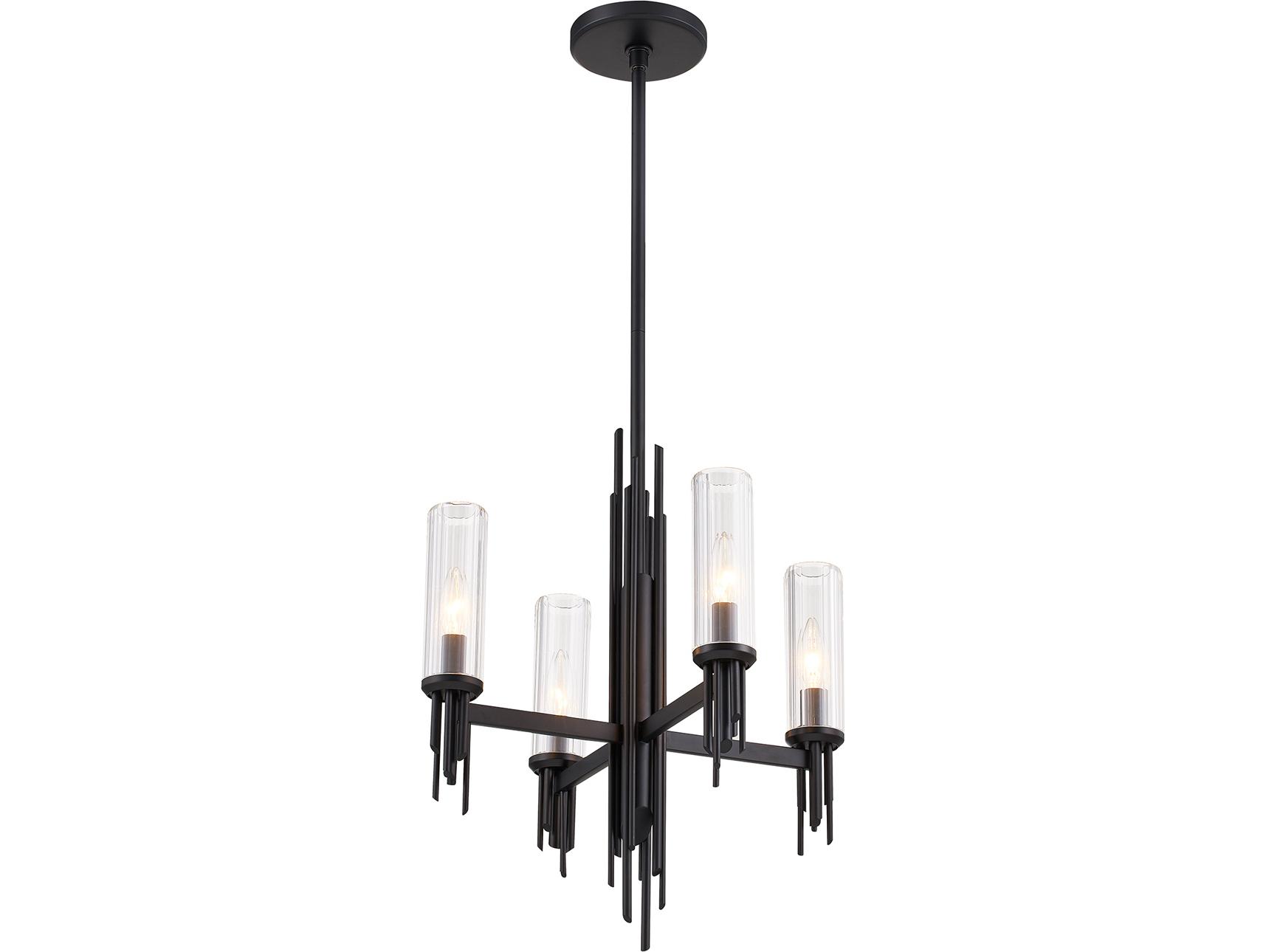 Alora Lighting Torres 4-Light Matte Black Chandelier