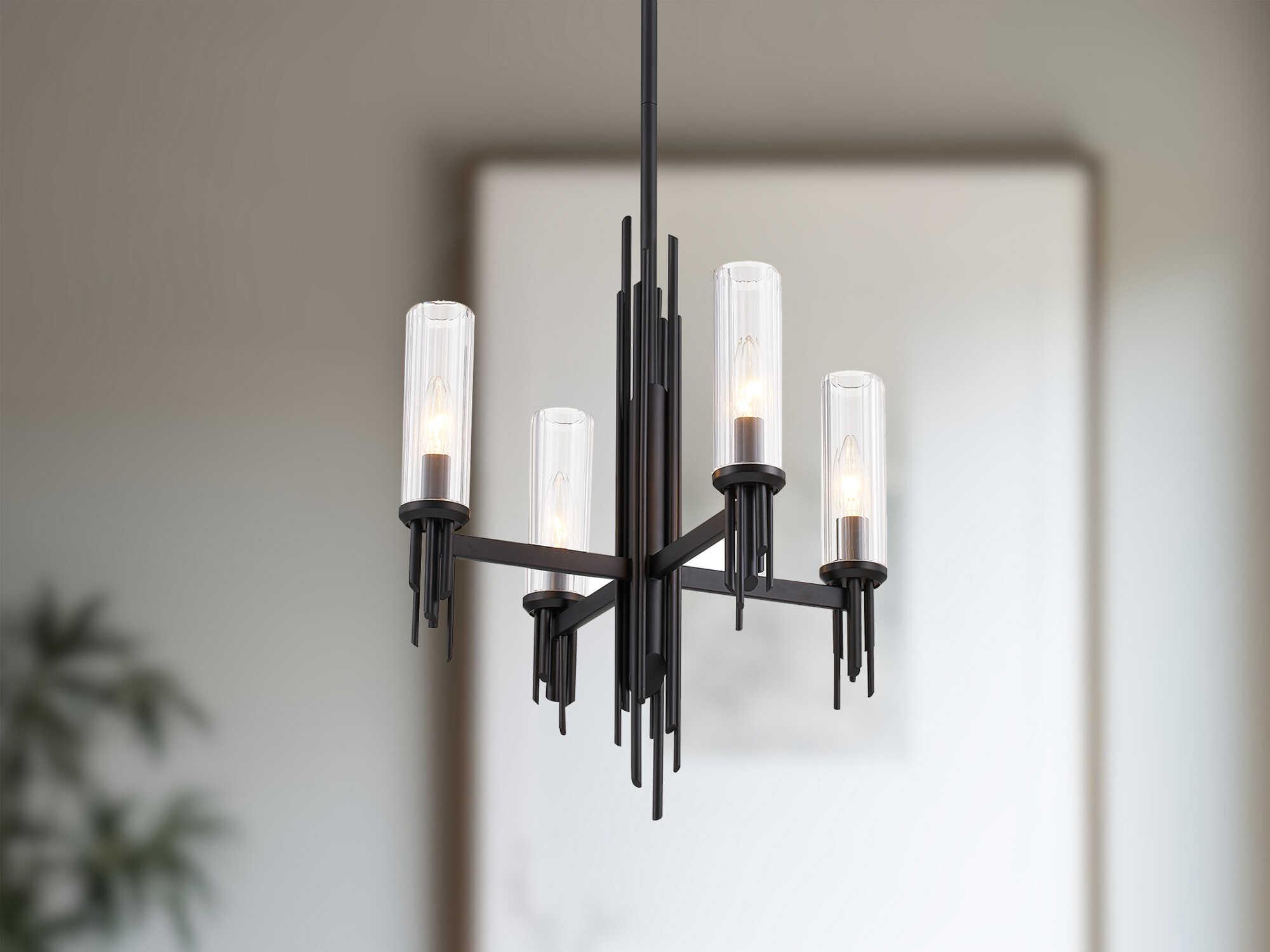 Alora Lighting Torres 4-Light Matte Black Chandelier