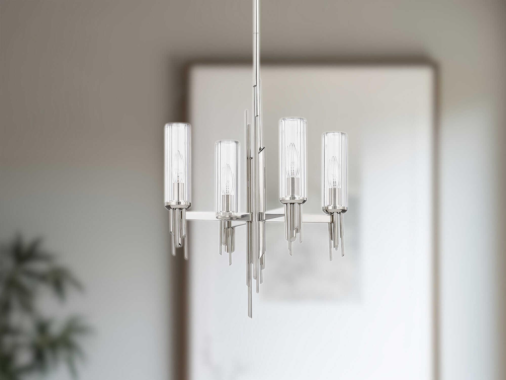 Alora Lighting Torres 4-Light Polished Nickel Chandelier