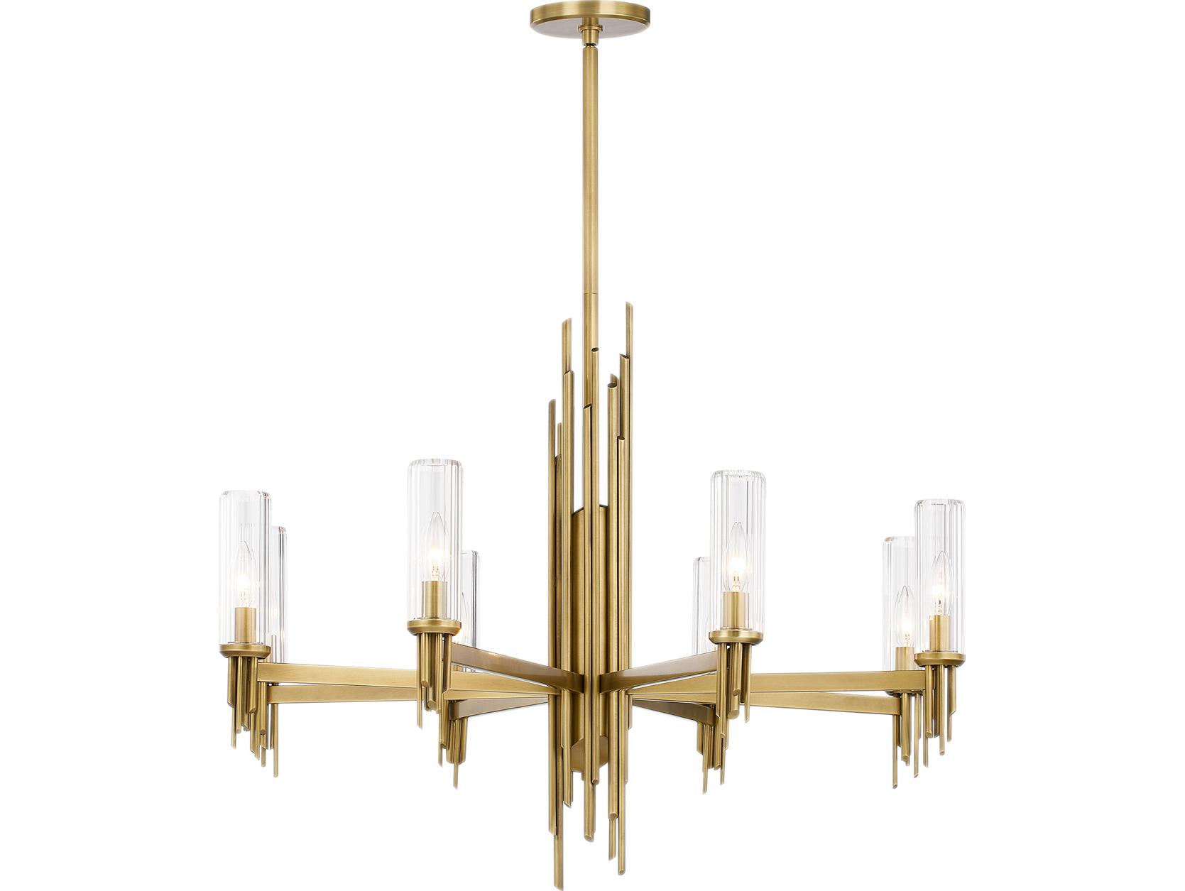 Alora Lighting Torres 8-Light Vintage Brass Chandelier