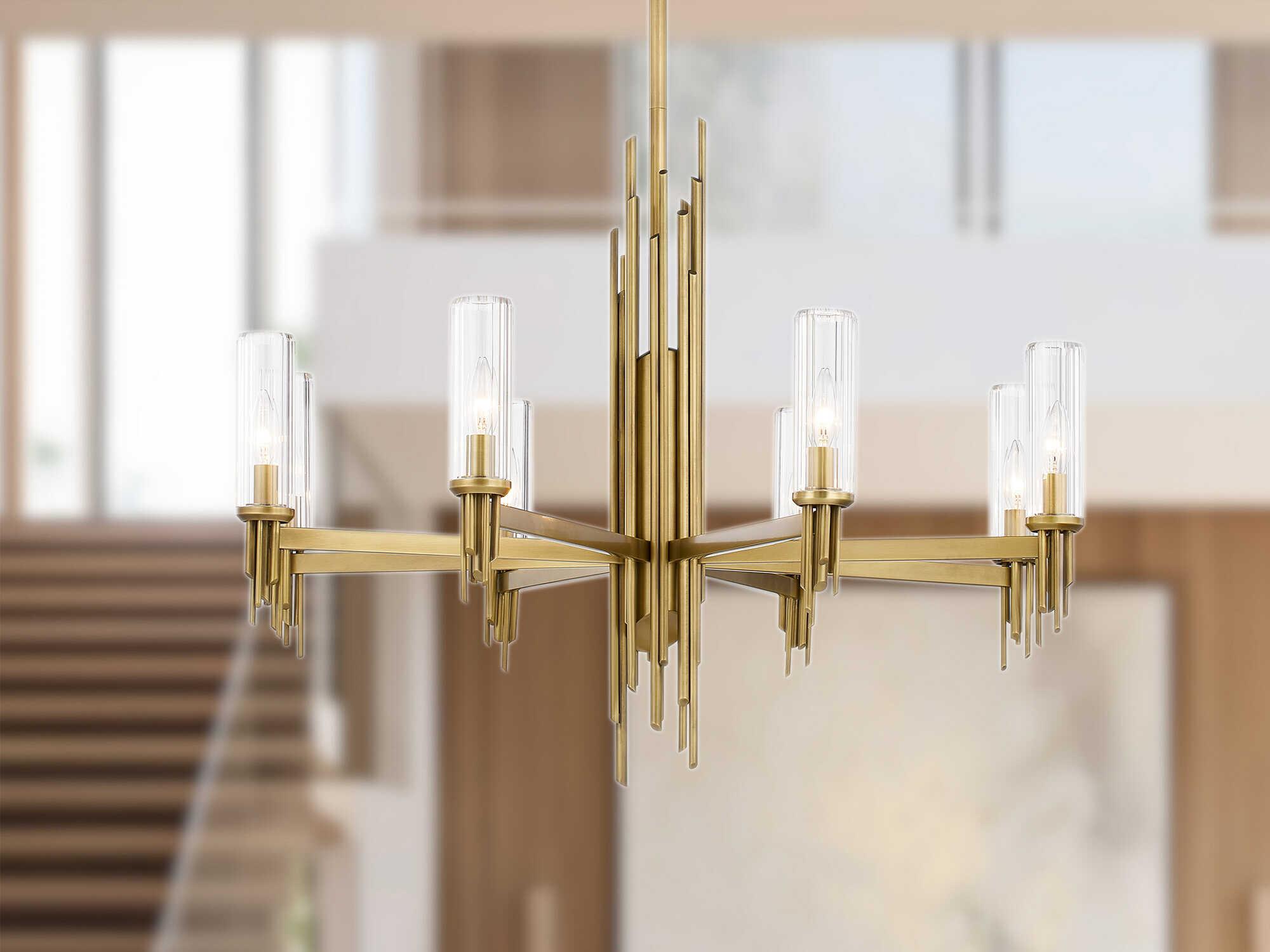 Alora Lighting Torres 8-Light Vintage Brass Chandelier