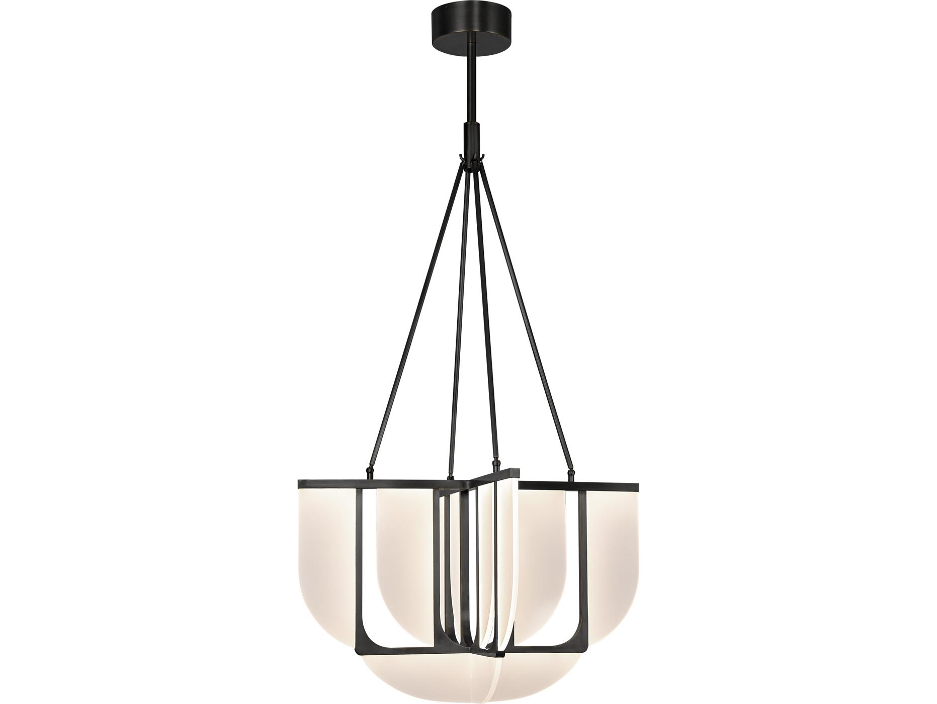 Alora Lighting Anders Urban Bronze Black Geometric Chandelier