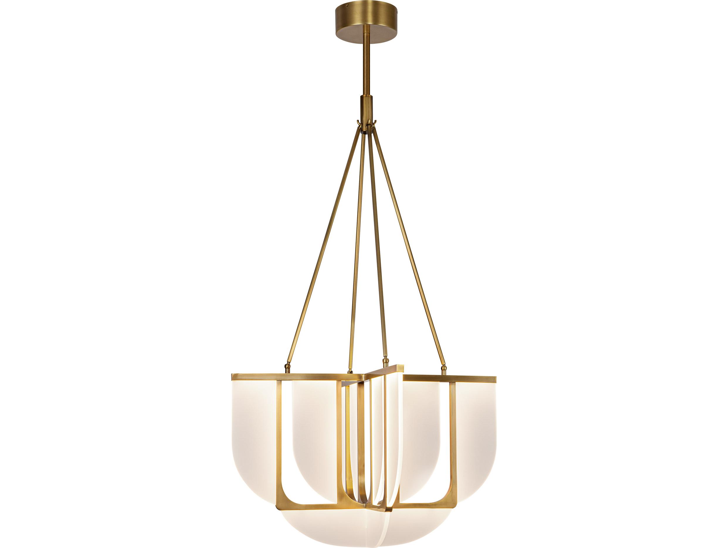 Alora Lighting Anders Vintage Brass Geometric Chandelier