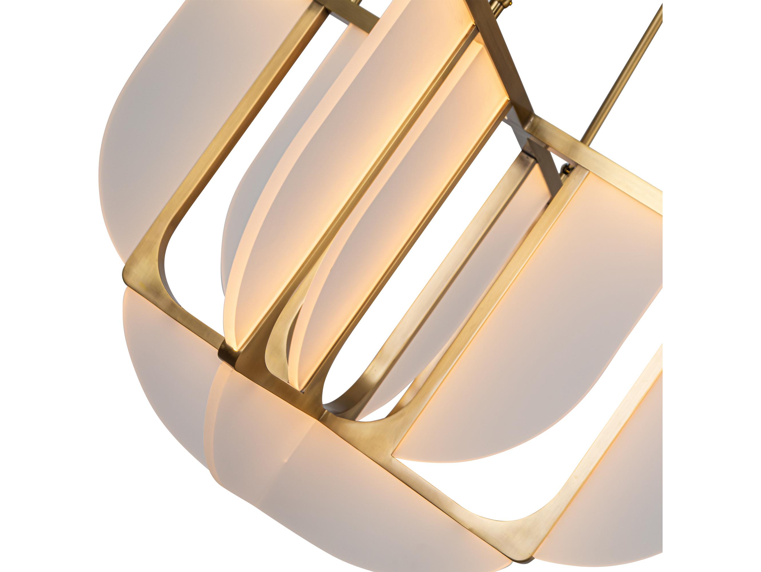 Alora Lighting Anders Vintage Brass Geometric Chandelier