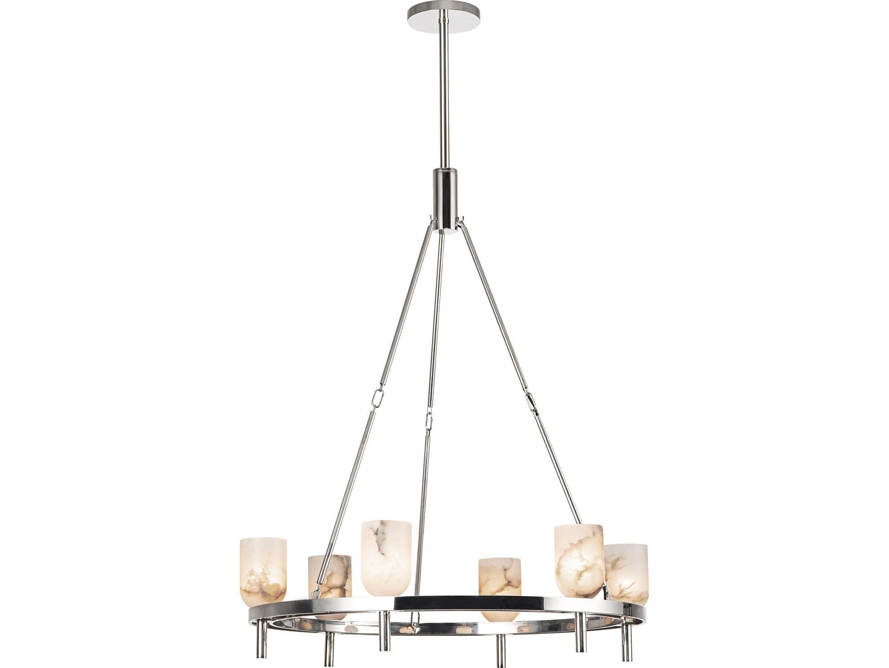 Alora Lighting Lucian 6-Light Polished Nickel Chandelier