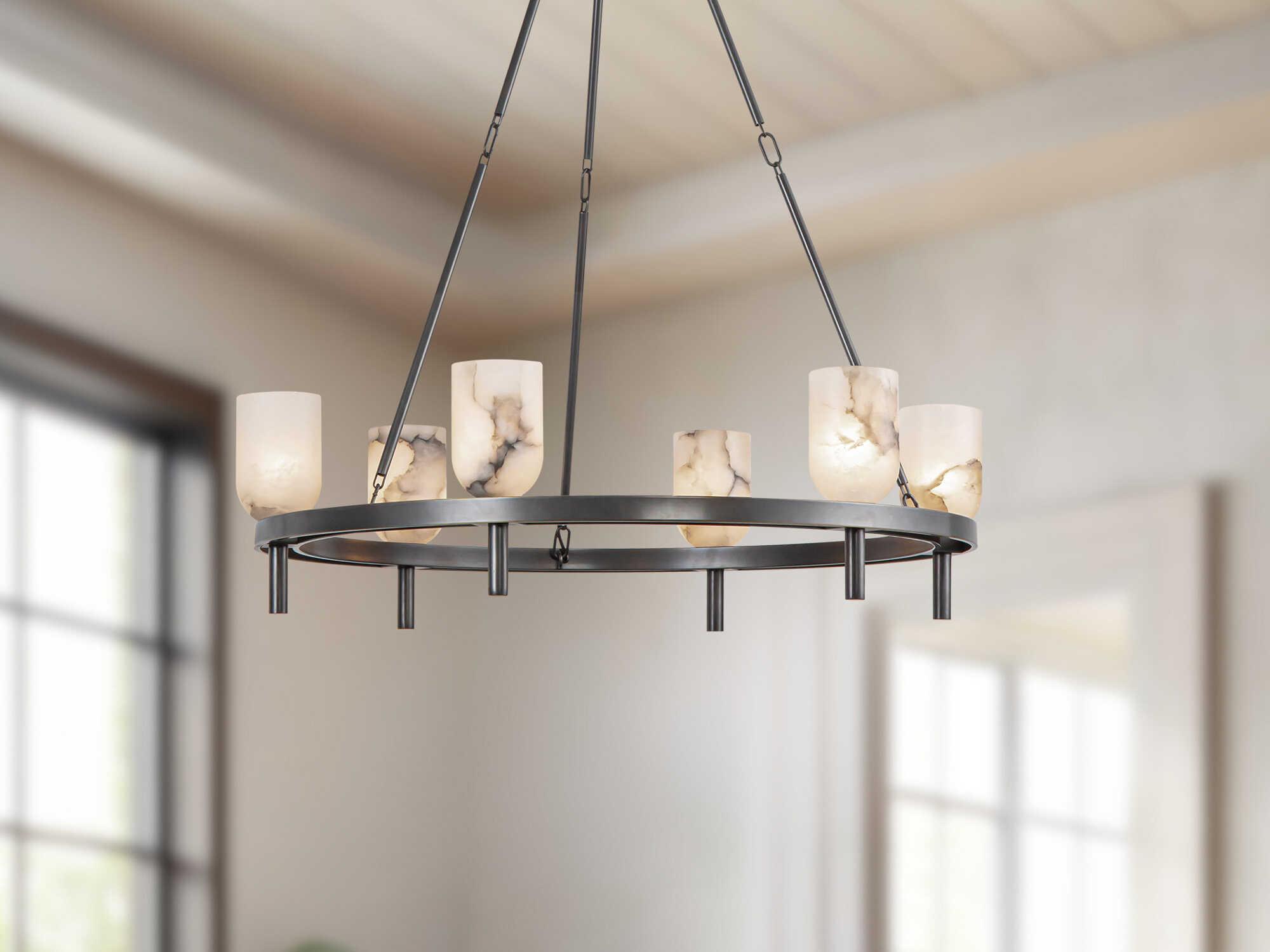 Alora Lighting Lucian 6-Light Urban Bronze Black Chandelier