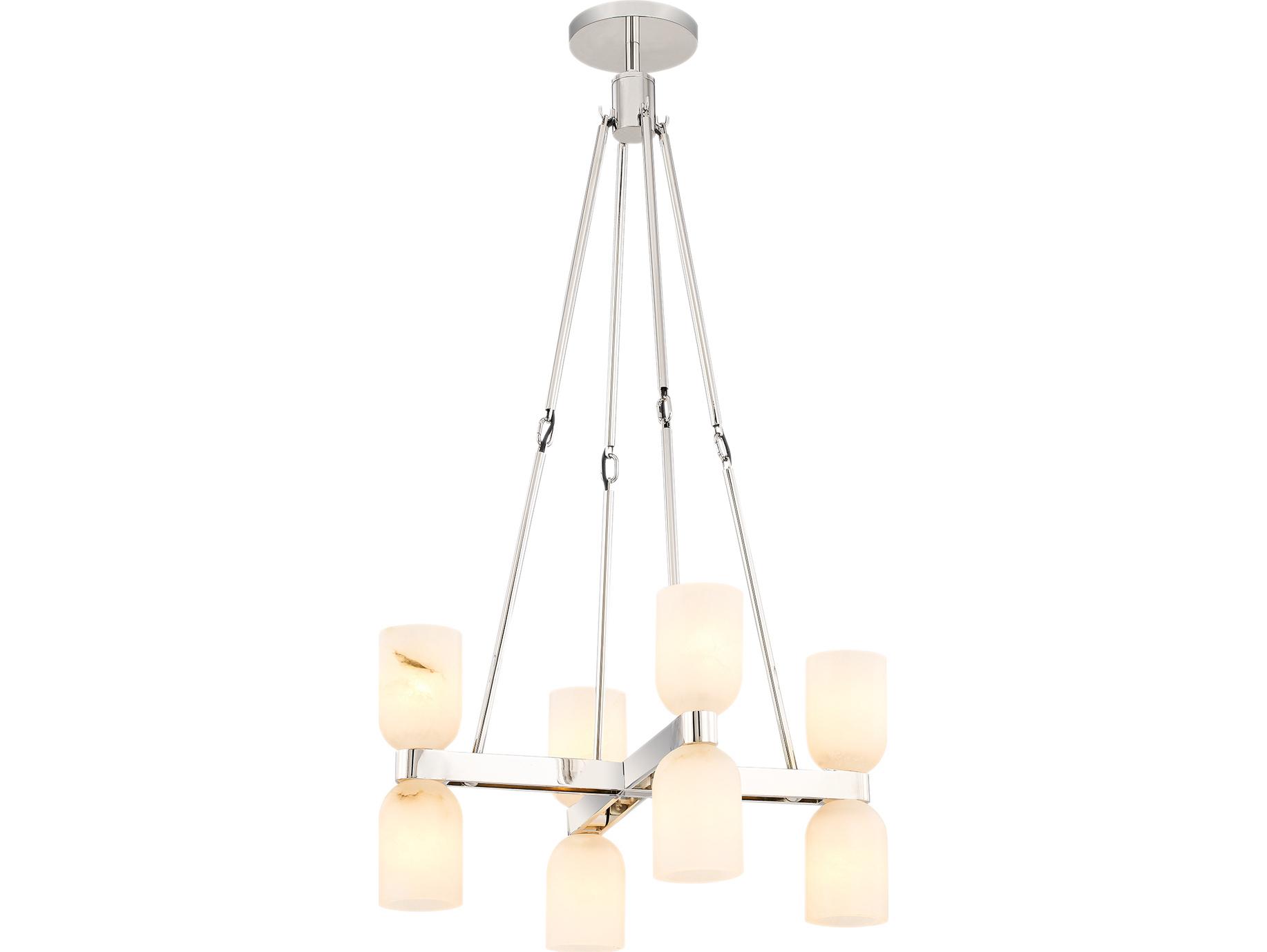 Alora Lighting Lucian 8-Light Polished Nickel Chandelier