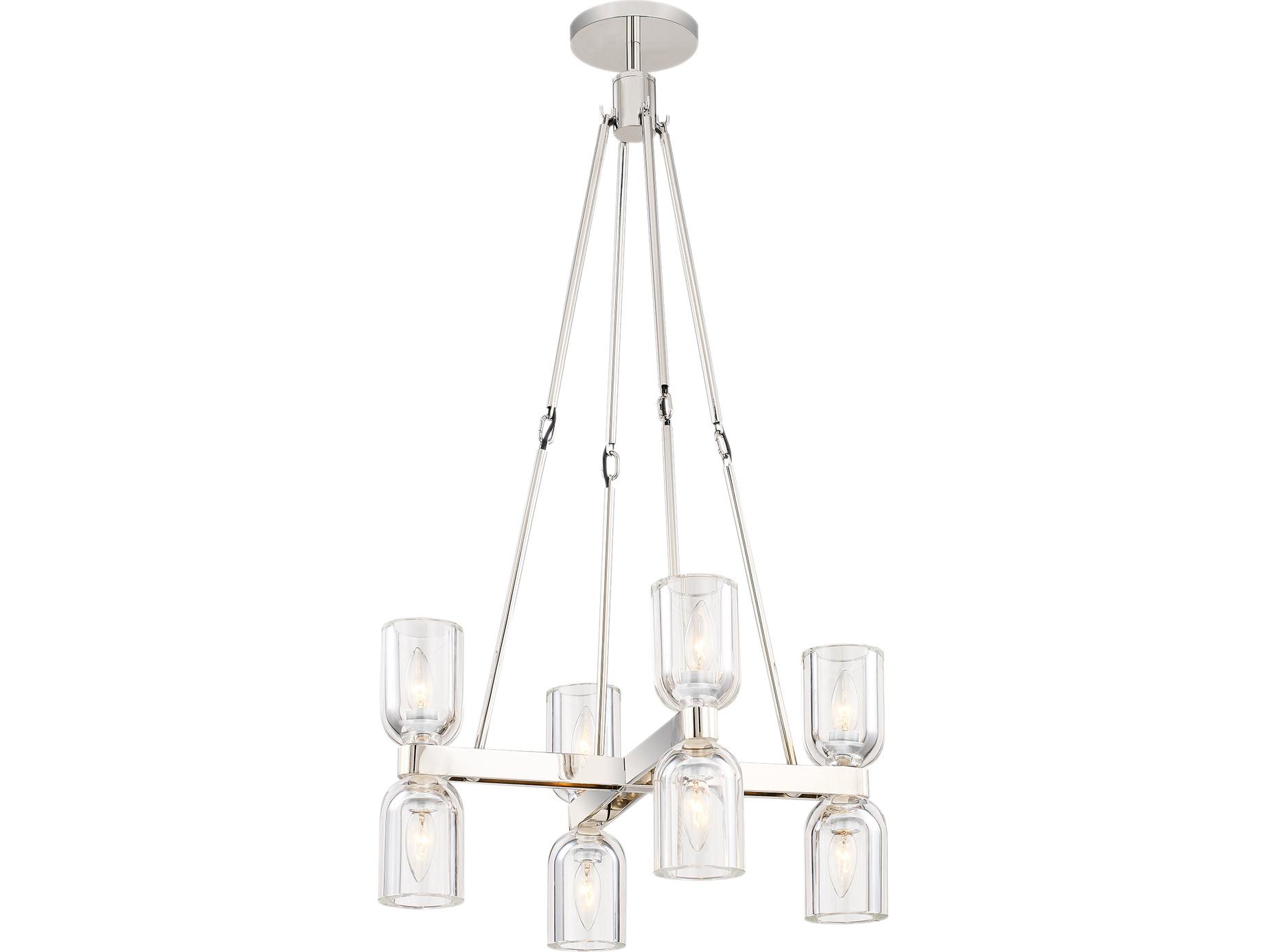 Alora Lighting Lucian 8-Light Polished Nickel Chandelier