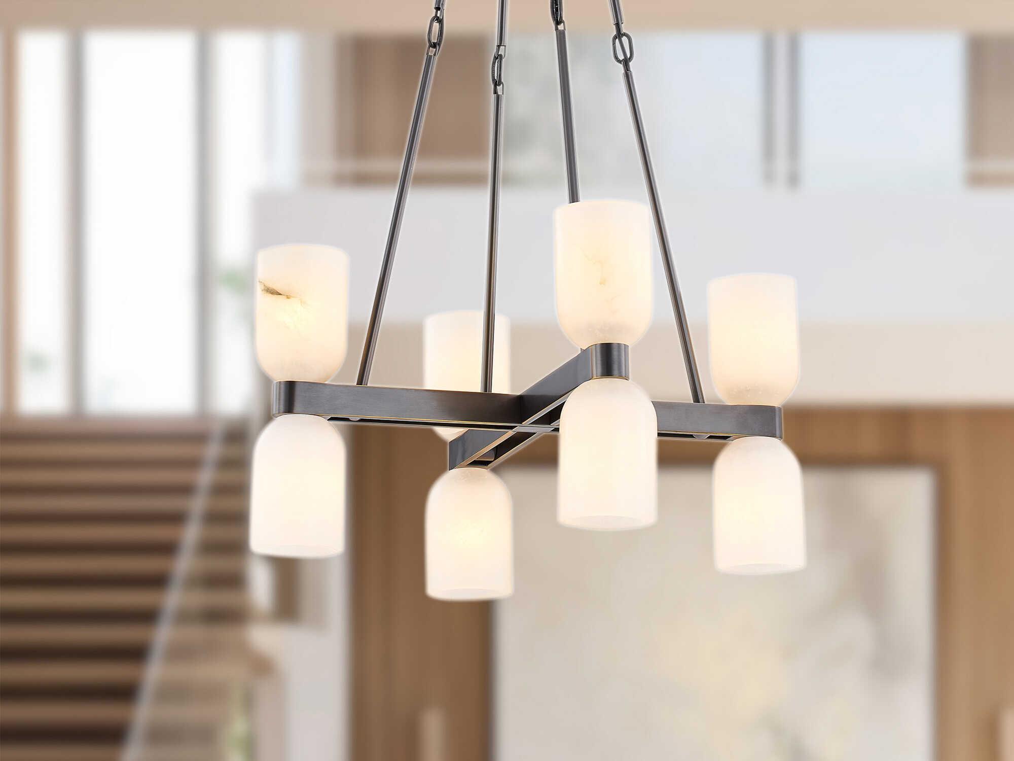 Alora Lighting Lucian 8-Light Urban Bronze Chandelier