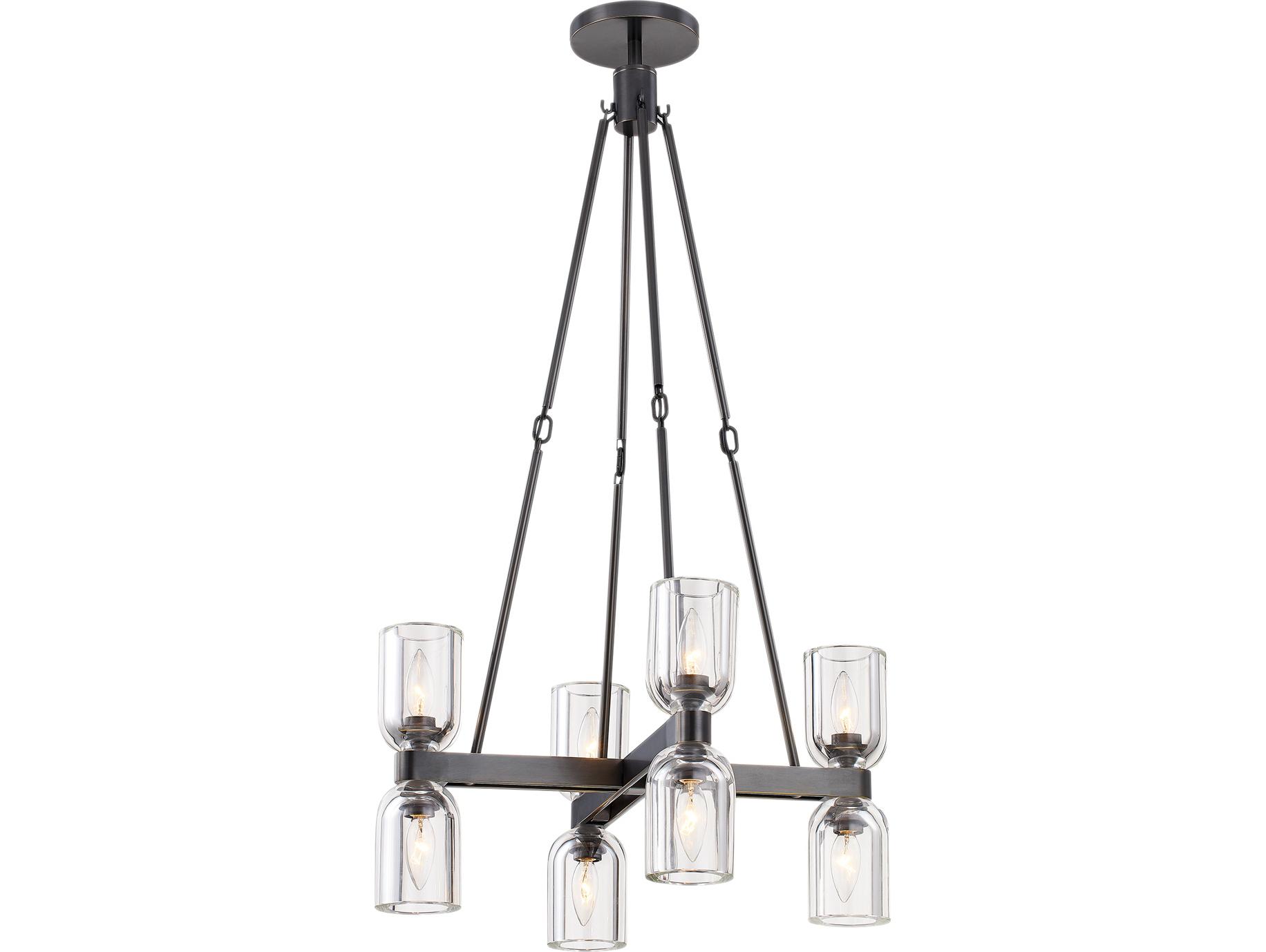 Alora Lighting Lucian 8-Light Urban Bronze Chandelier