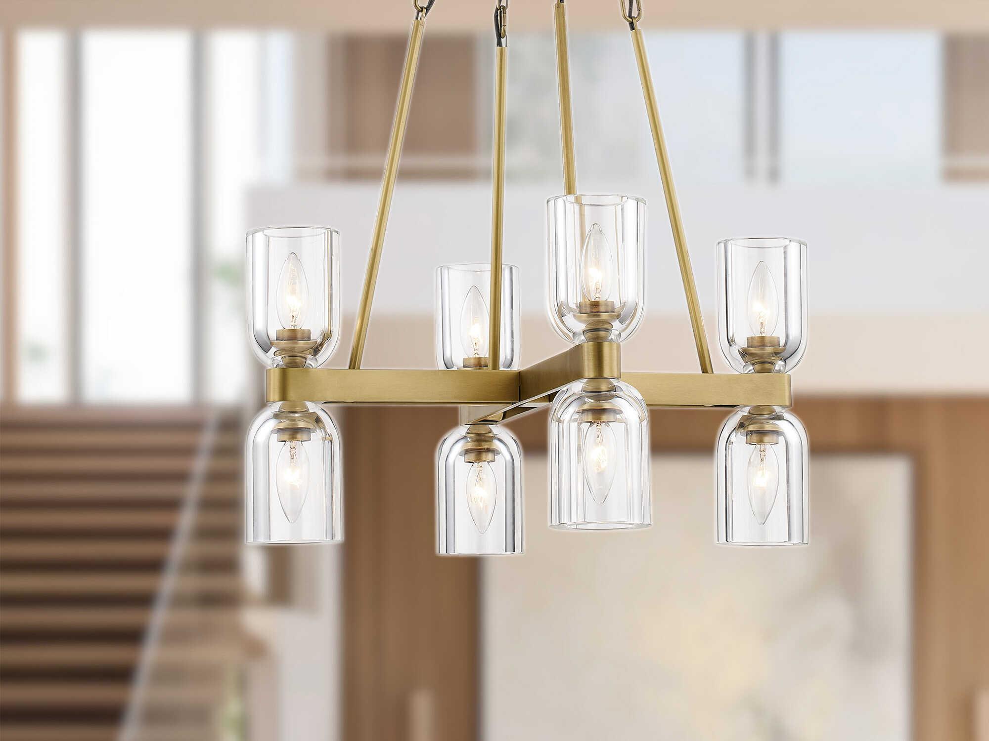 Alora Lighting Lucian 8-Light Vintage Brass Chandelier