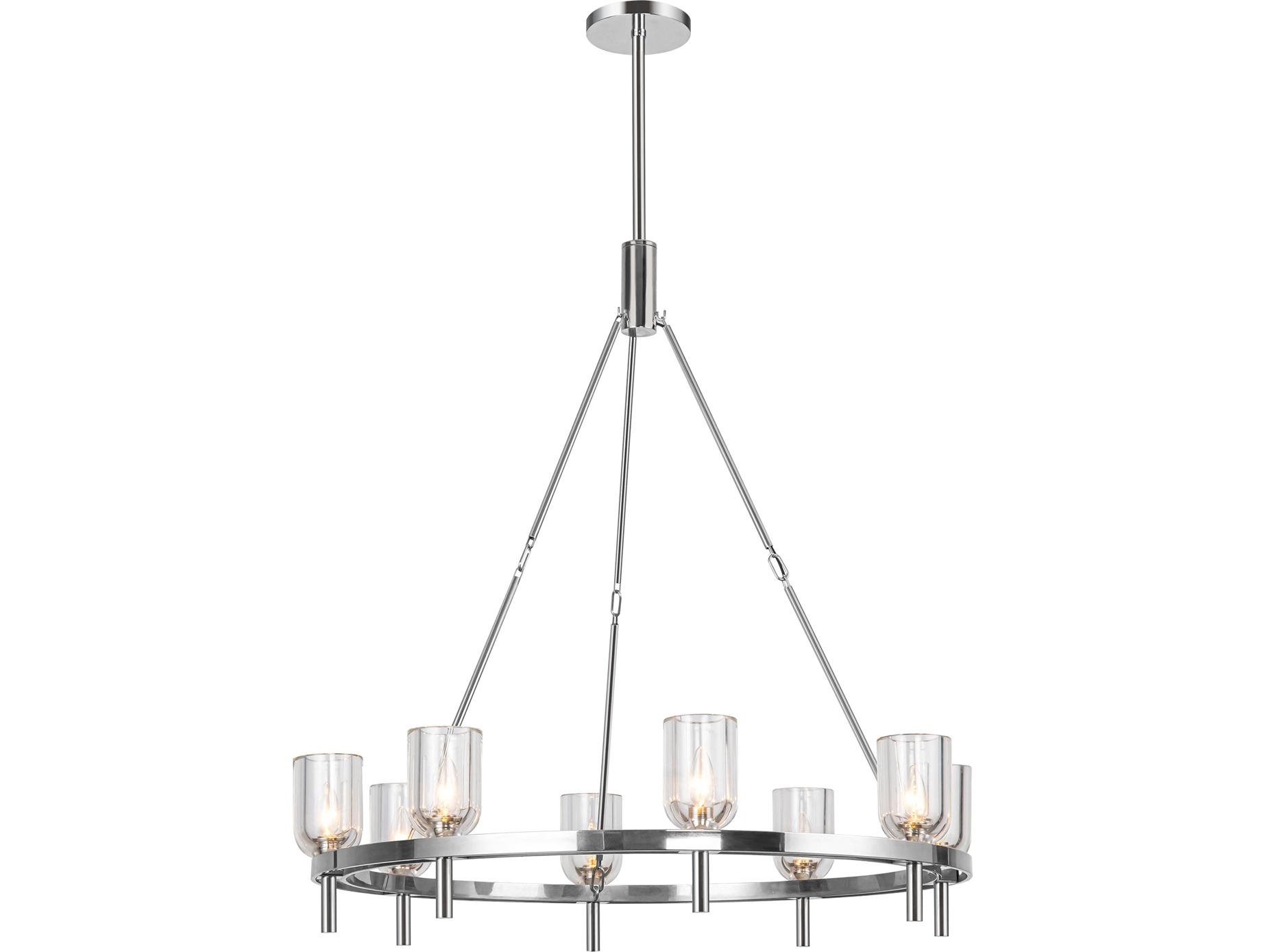 Alora Lighting Lucian 8-Light Polished Nickel Chandelier