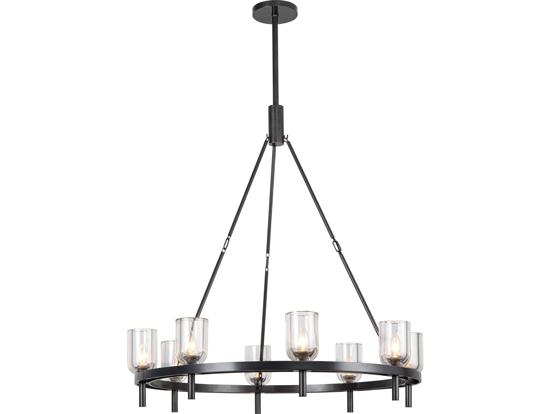 Alora Lighting Lucian 8-Light Urban Bronze Chandelier