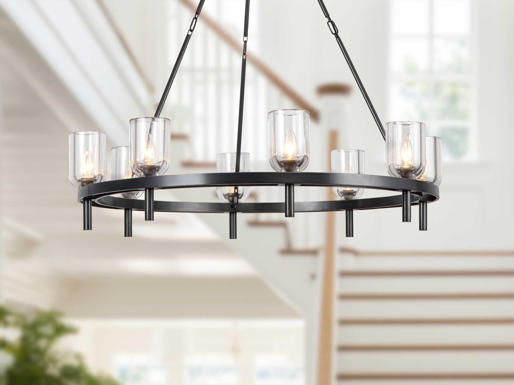 Alora Lighting Lucian 8-Light Urban Bronze Chandelier
