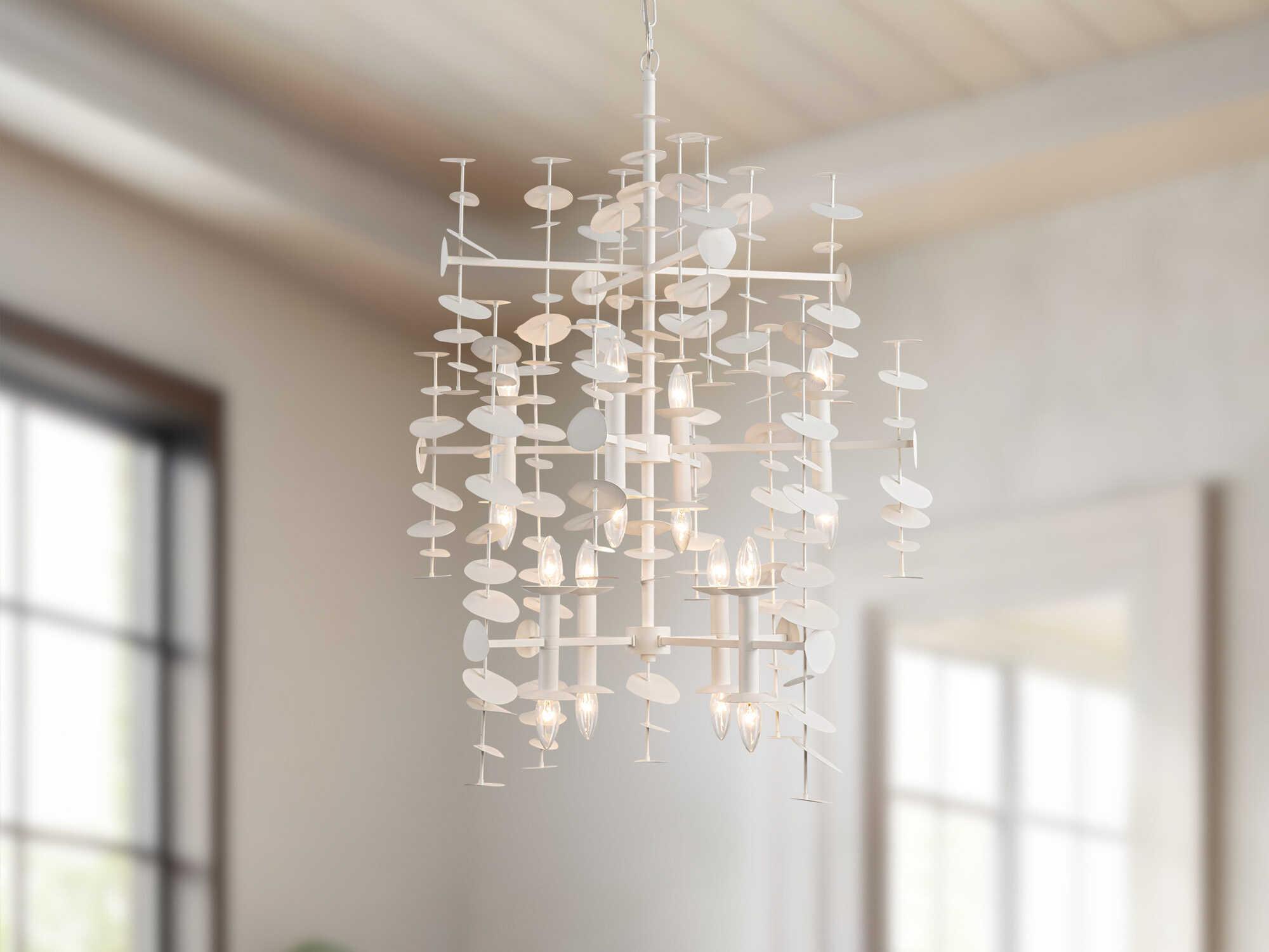 Alora Lighting Yukari 16-Light Matte White Chandelier