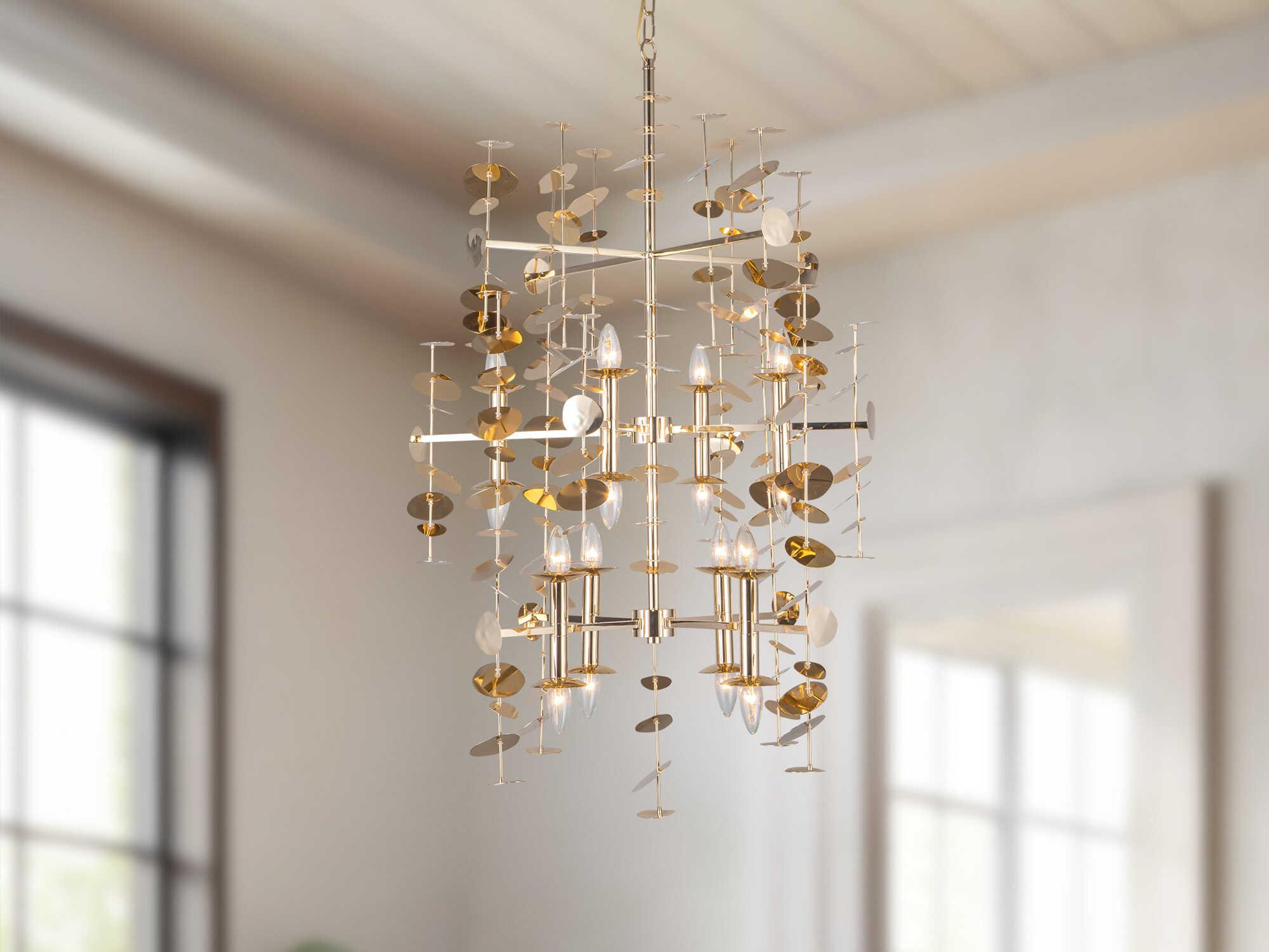 Alora Lighting Yukari 16-Light Polished Brass Chandelier
