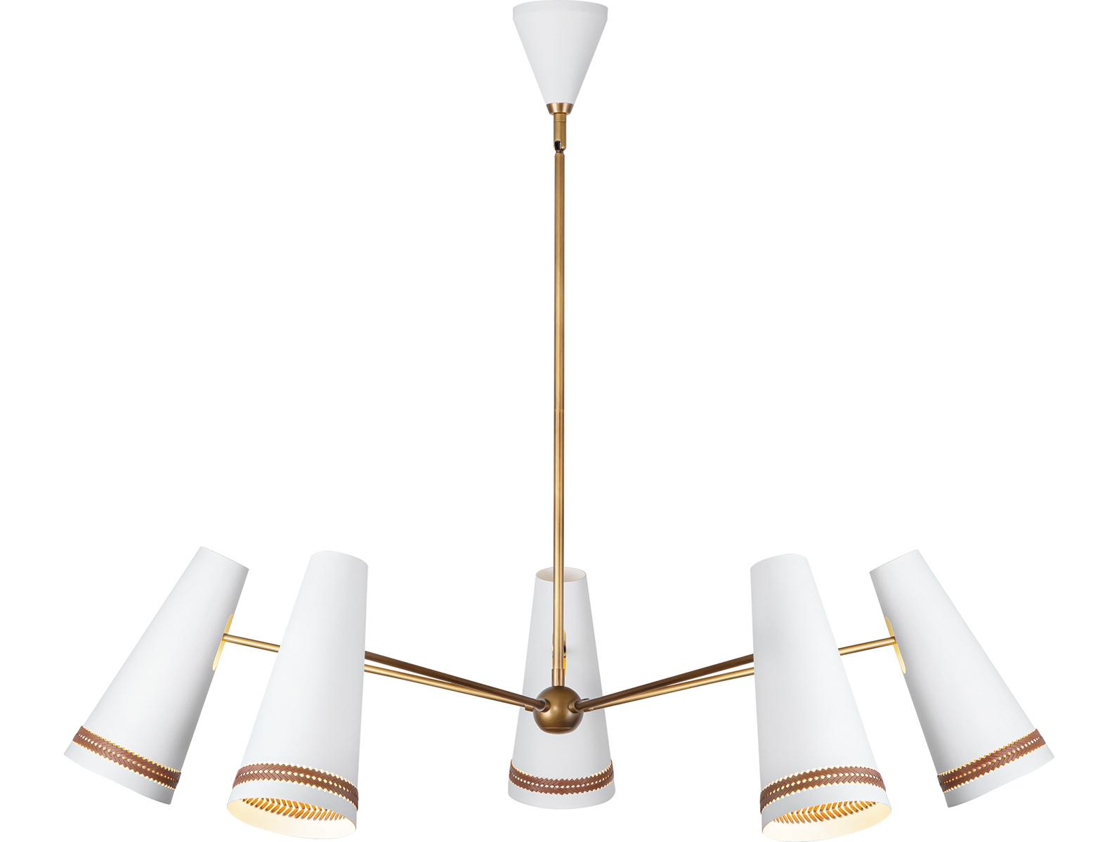 Alora Lighting Brickell 5-Light Matte White Gold Chandelier