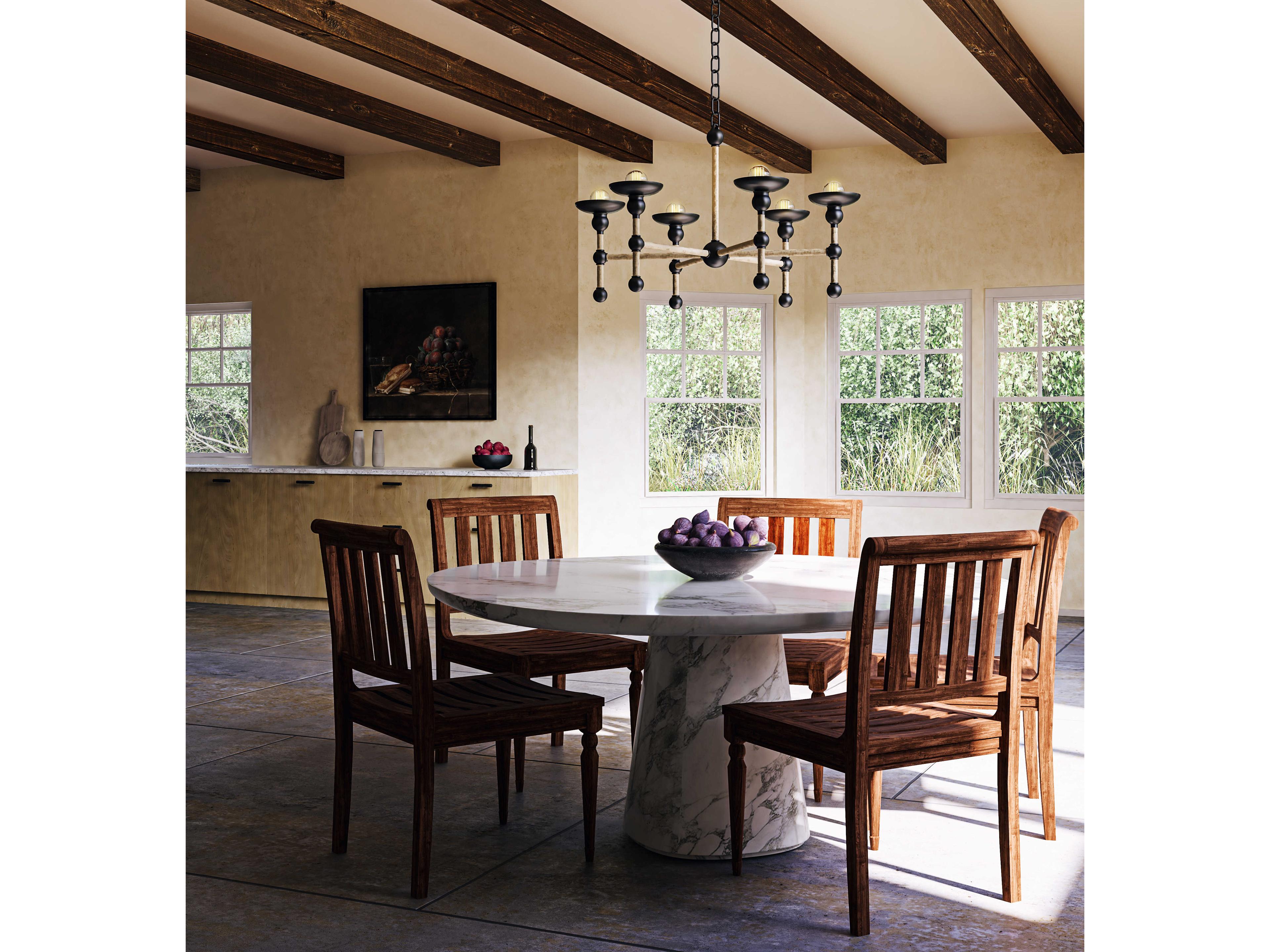 Alora Lighting Nadine 6-Light Matte Black Chandelier