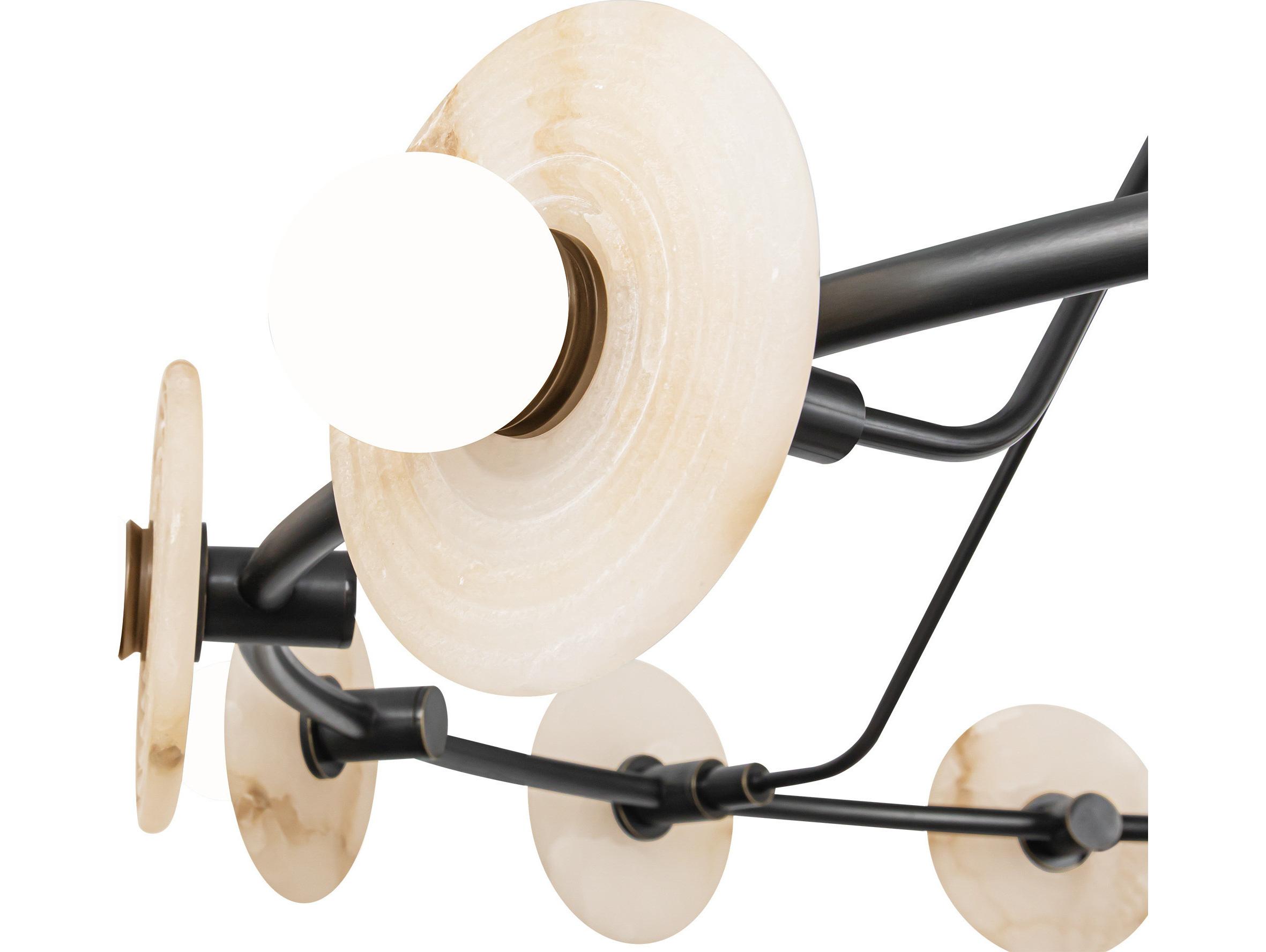 Alora Lighting Dahlia Urban Bronze Black Round Chandelier