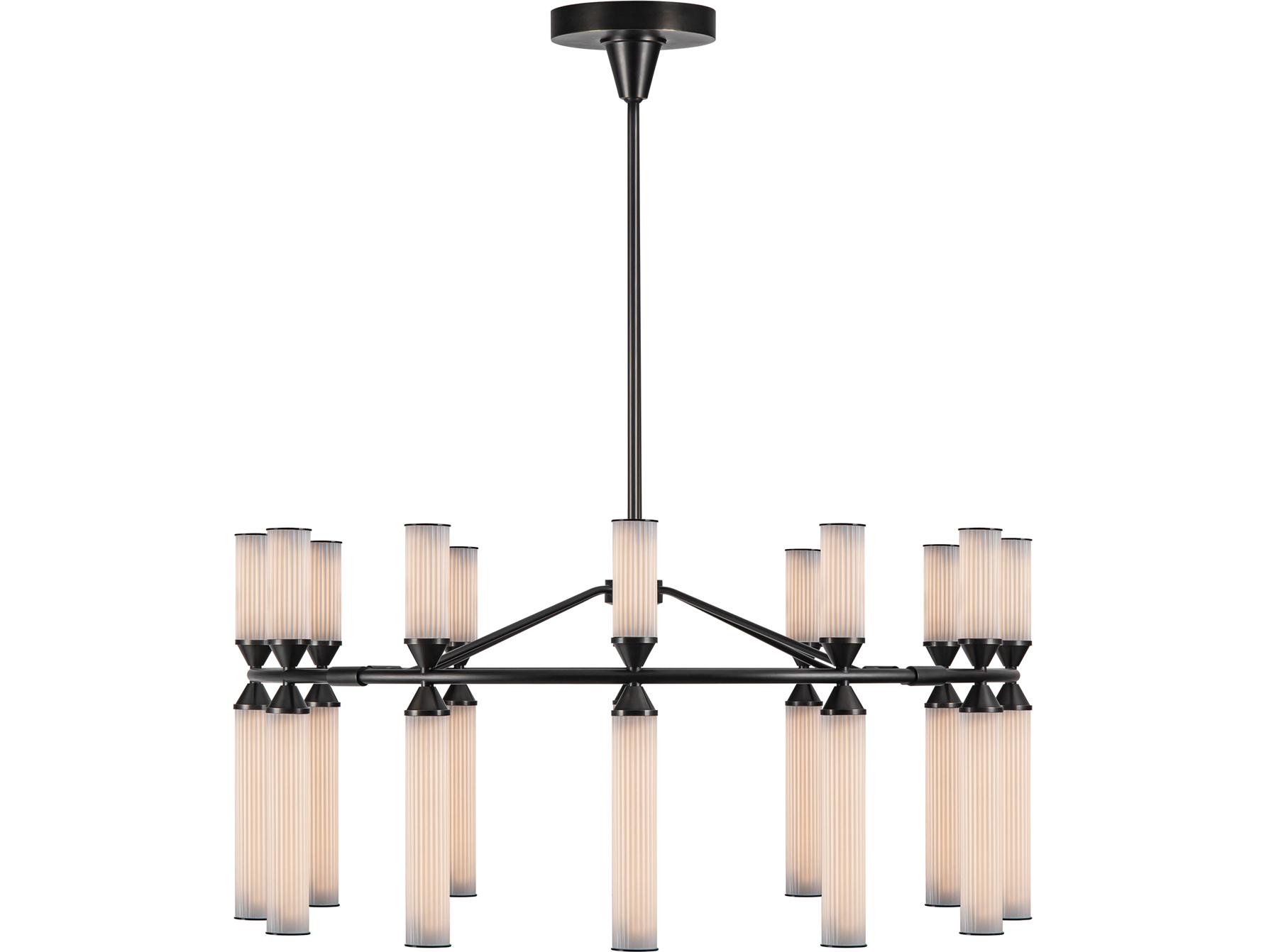 Alora Lighting Edwin Urban Bronze Black Geometric Chandelier