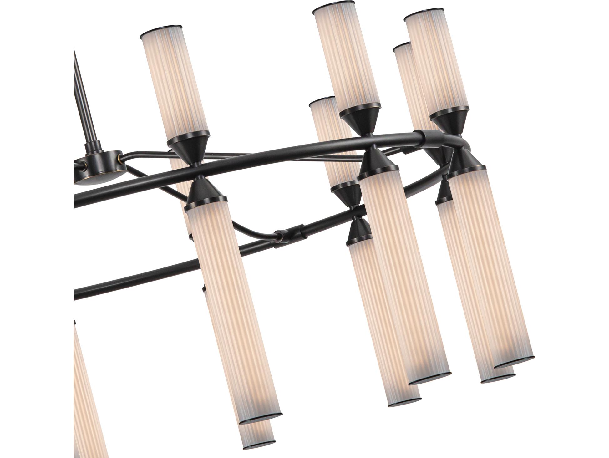 Alora Lighting Edwin Urban Bronze Black Geometric Chandelier