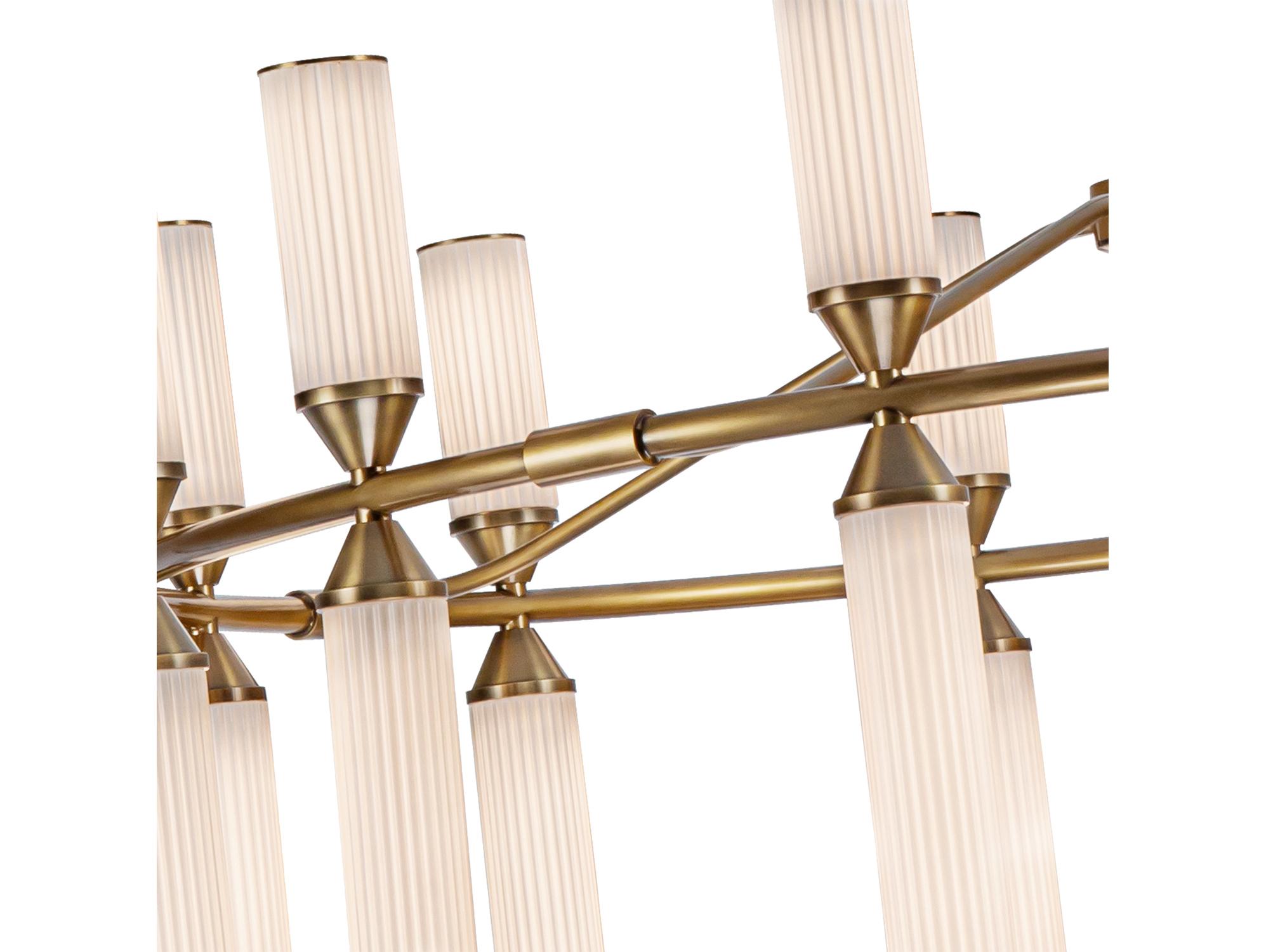 Alora Lighting Edwin Vintage Brass Geometric Chandelier