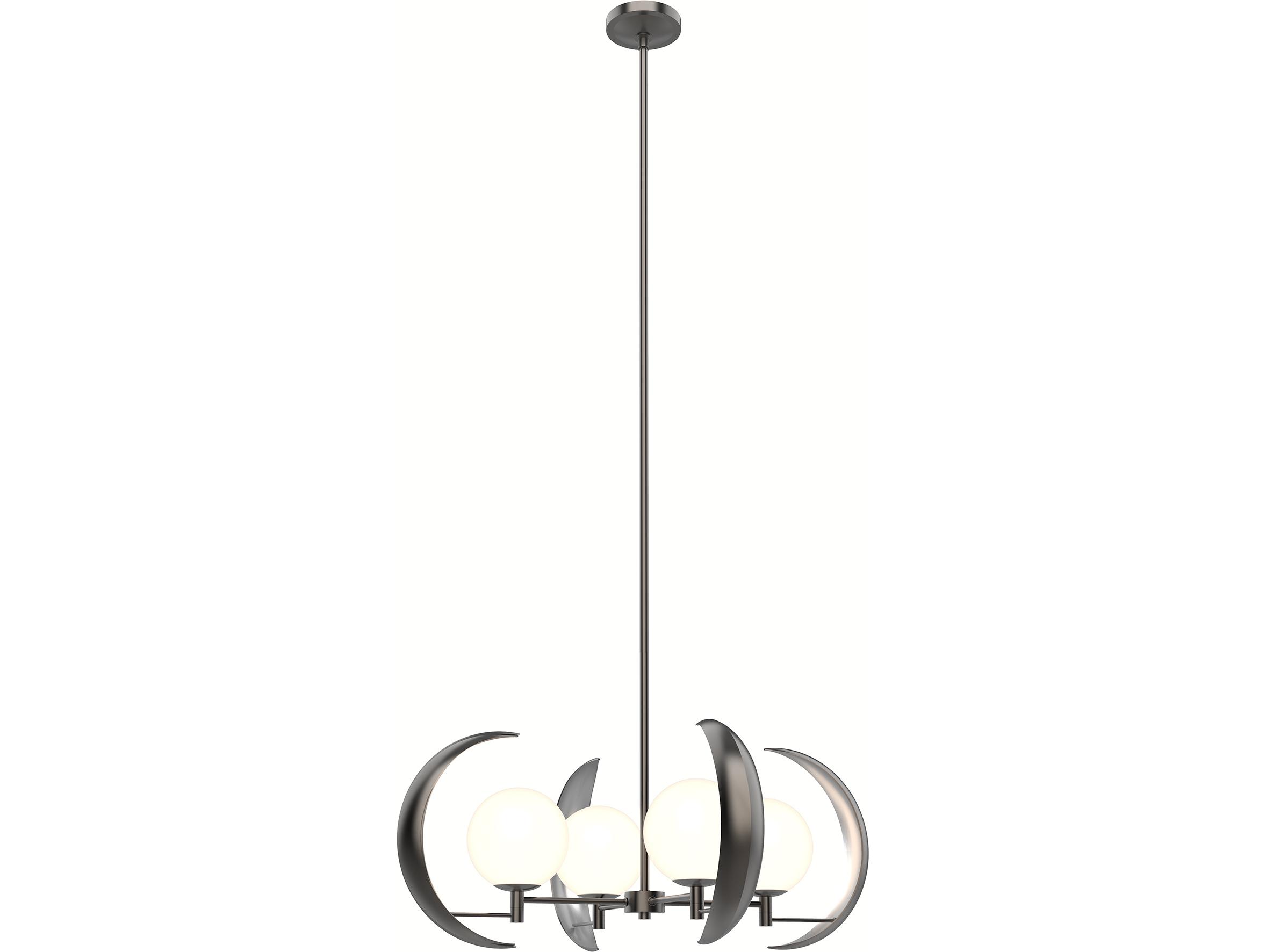 Alora Lighting Celeste 4-Light Urban Bronze Black Globe Geometric Chandelier