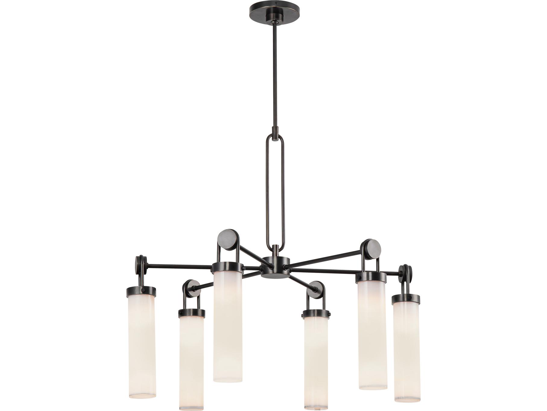Alora Lighting Wynwood 6-Light Urban Bronze Black Cylinder Chandelier
