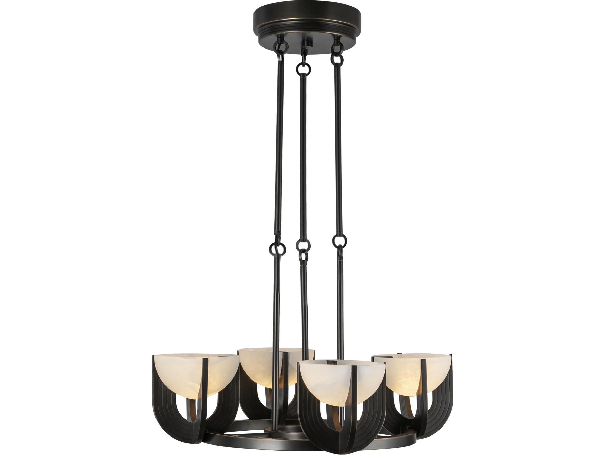 Alora Lighting Colette Urban Bronze Black Bowl Geometric Chandelier