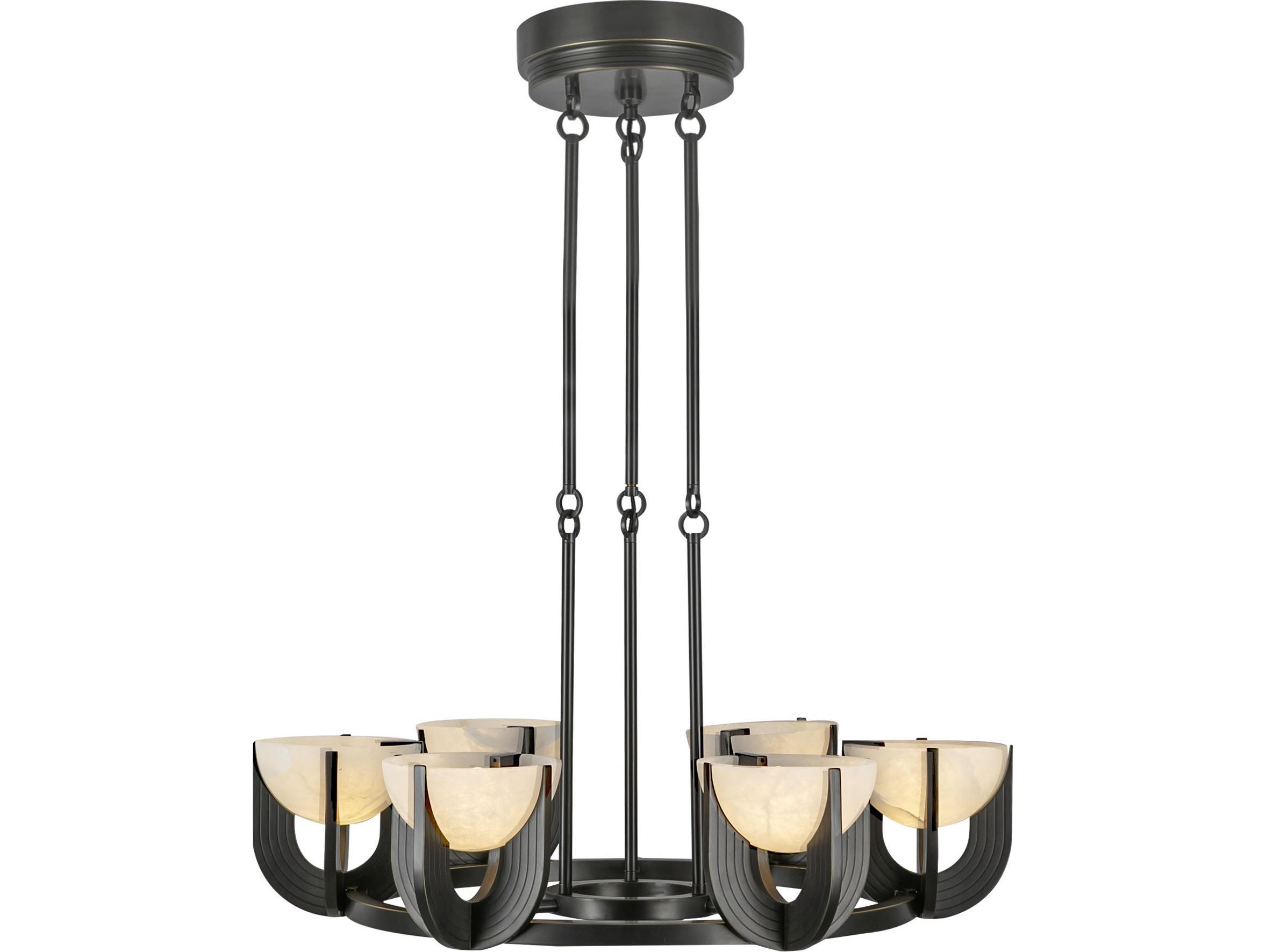 Alora Lighting Colette Urban Bronze Black Bowl Geometric Chandelier