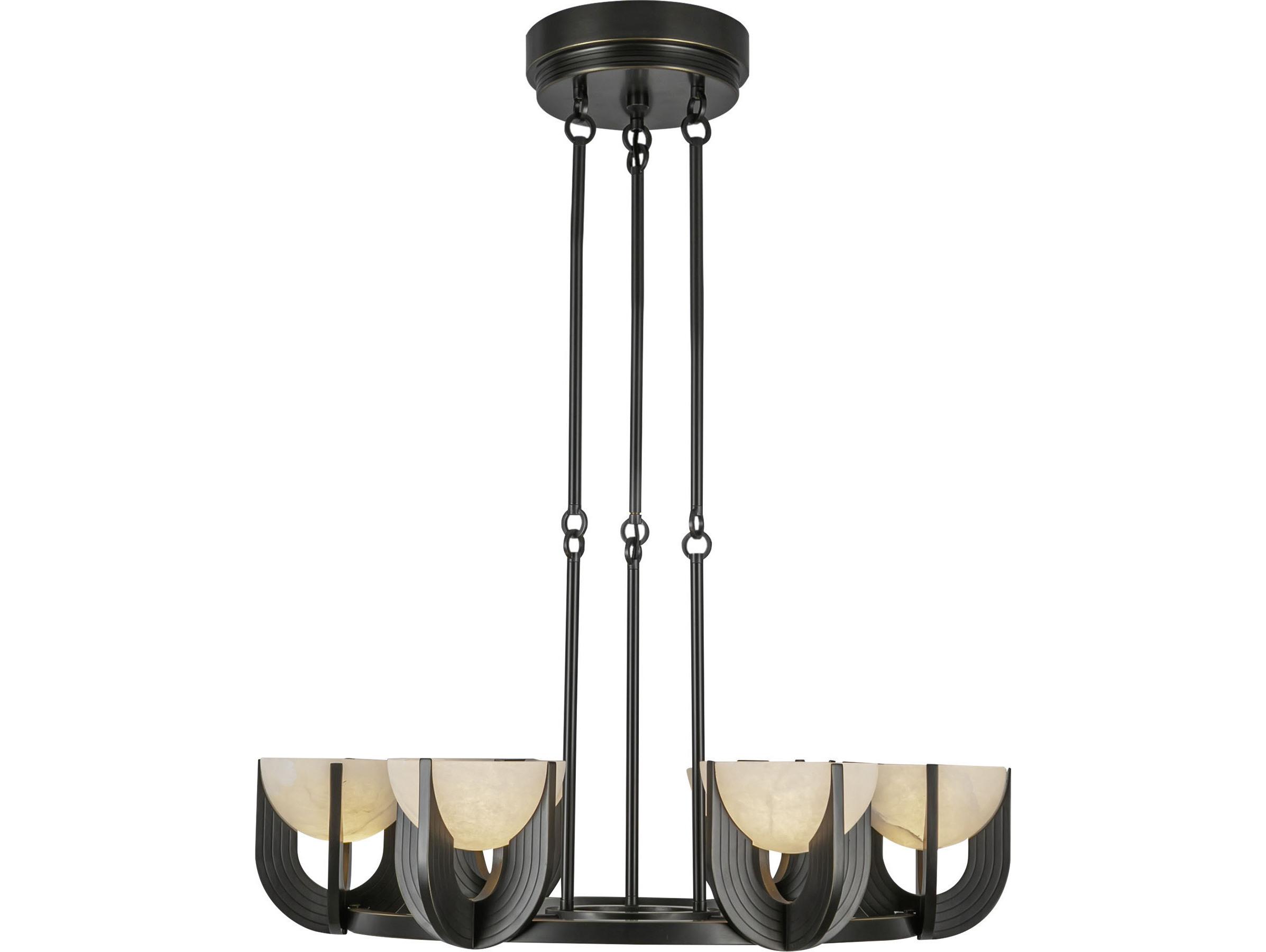Alora Lighting Colette Urban Bronze Black Bowl Geometric Chandelier
