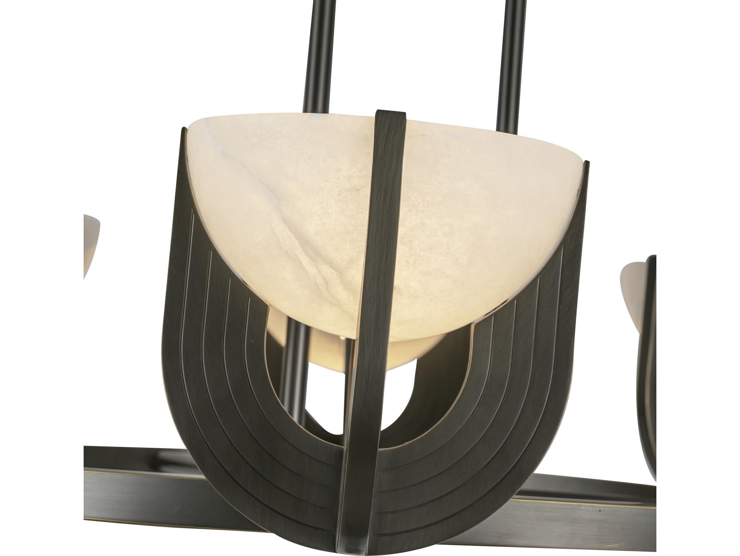 Alora Lighting Colette Urban Bronze Black Bowl Geometric Chandelier