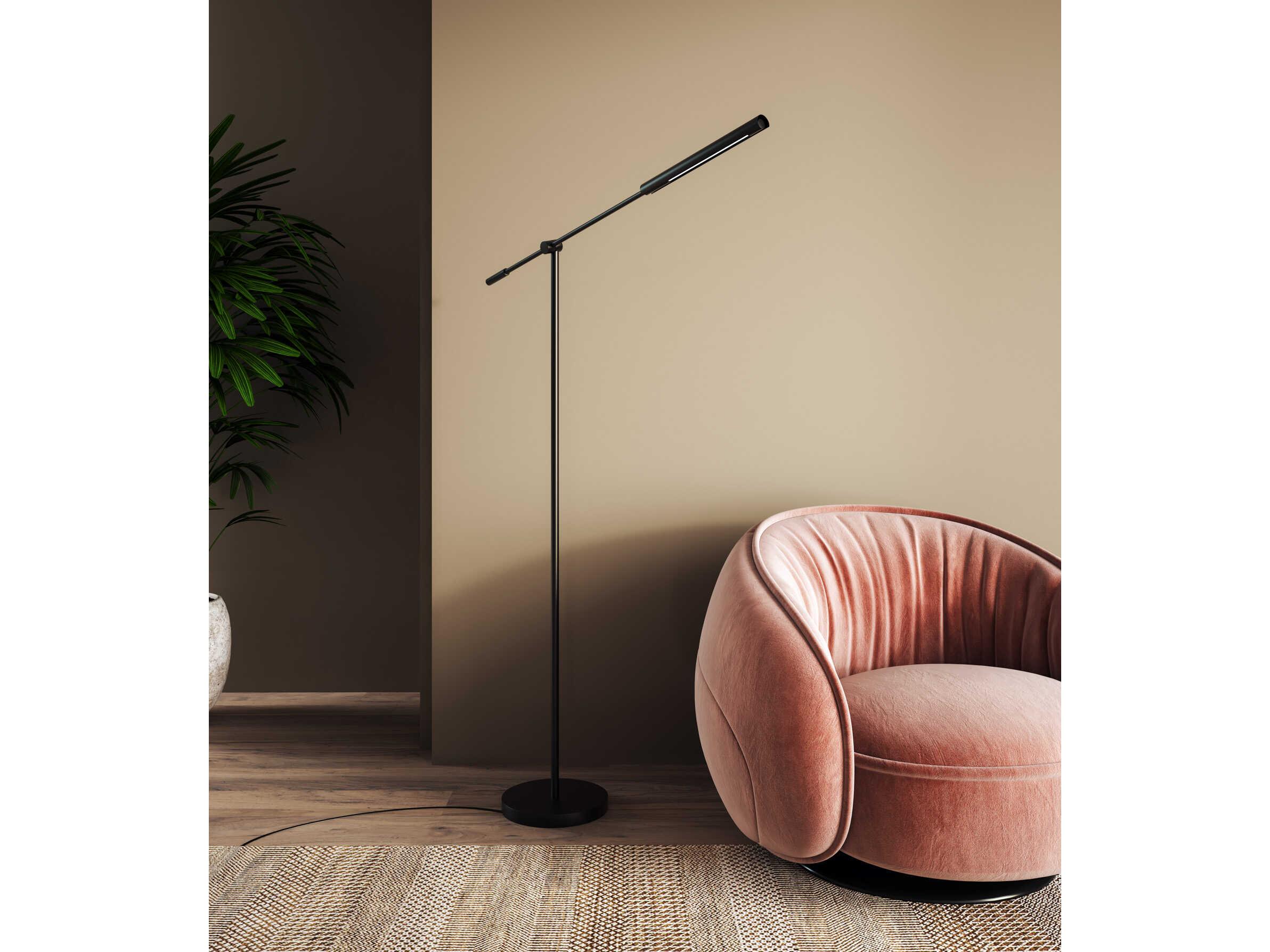 Alora Lighting Astrid Urban Bronze Clear Glass Metal Floor Lamp