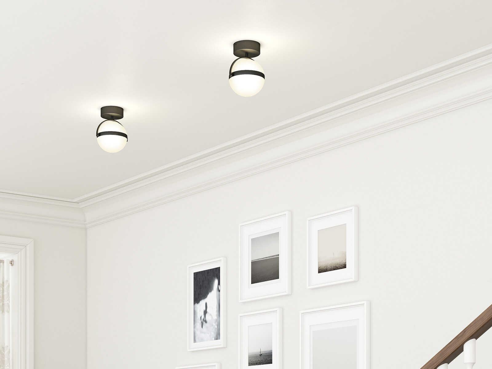 Alora Lighting Globo Matte Black Globe Flush Mount